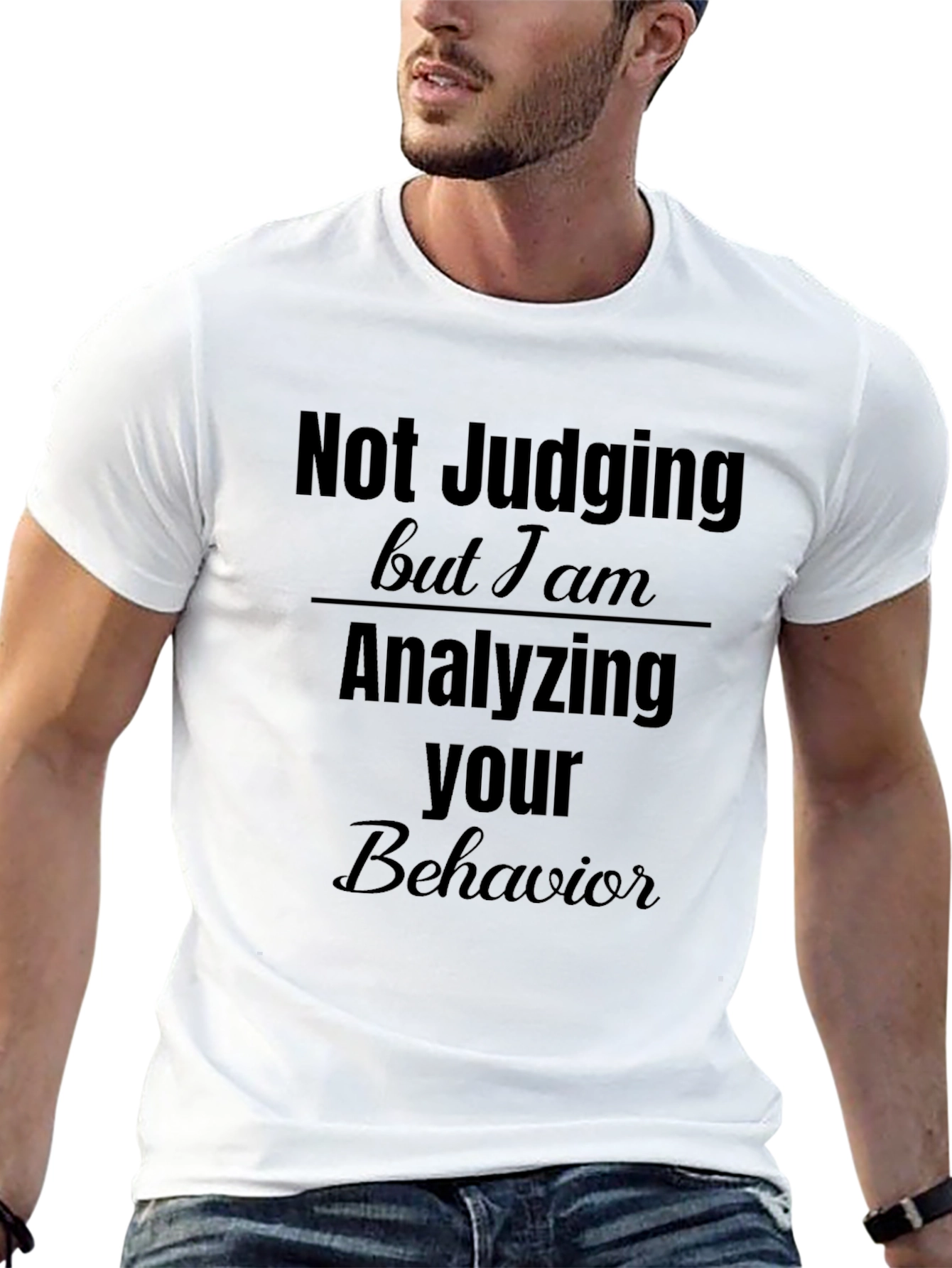 Analyzing Behavior Graphic Tee - Black Crew Neck