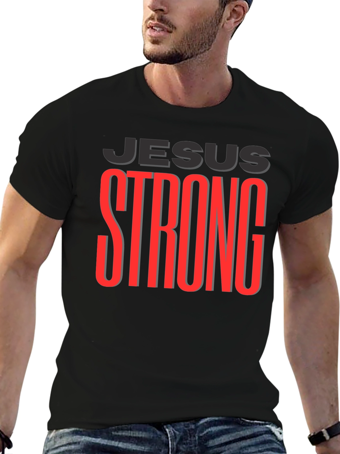 Jesus Strong Graphic T-Shirt - Christian Apparel
