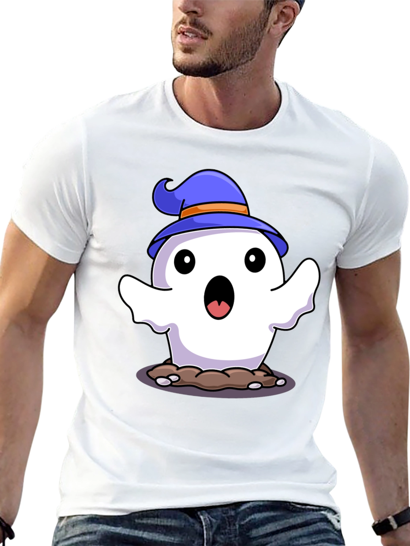 Halloween Ghost T-Shirt - Spooky Cute!