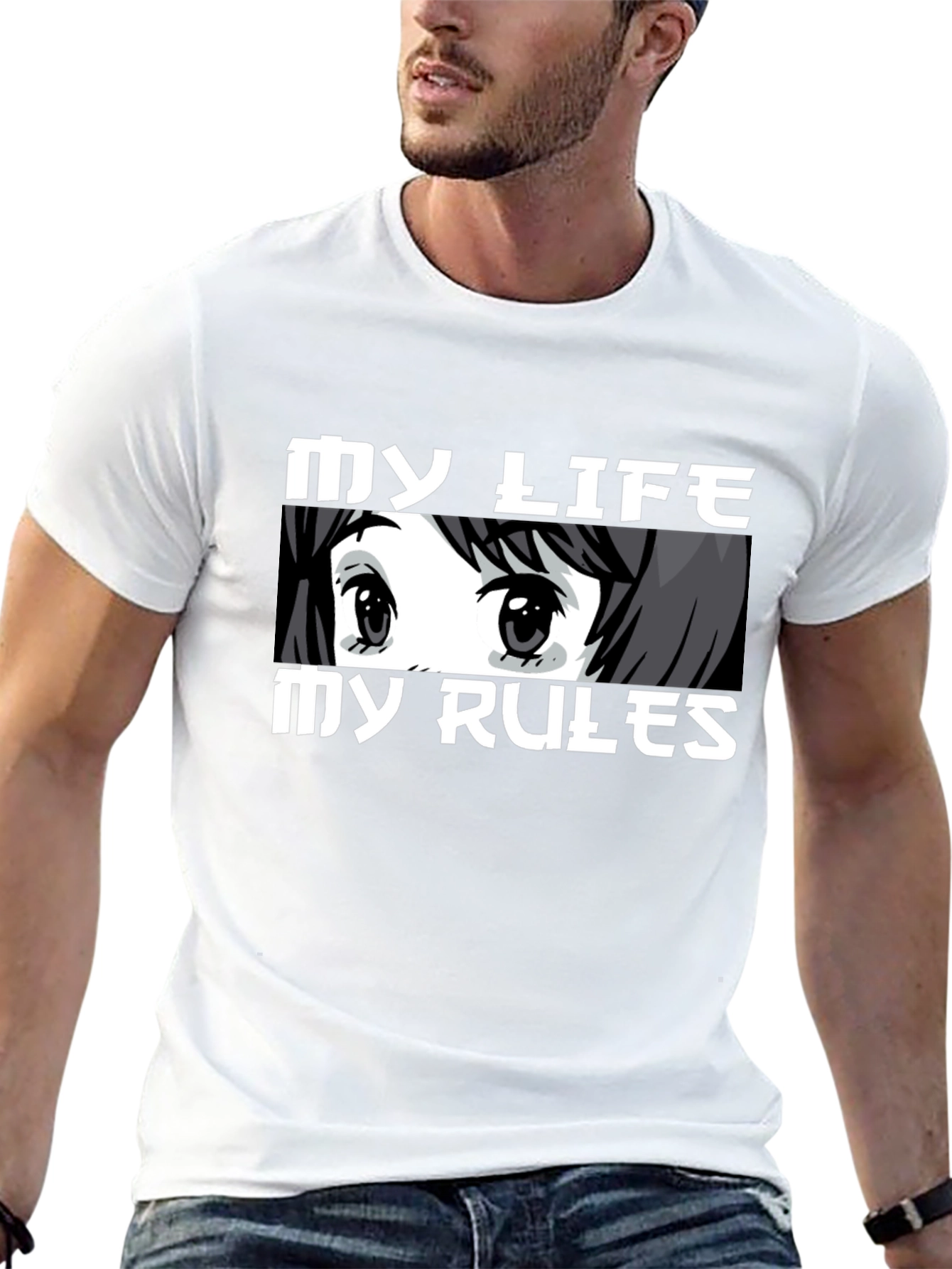 My Life My Rules Anime Eyes Graphic T-Shirt