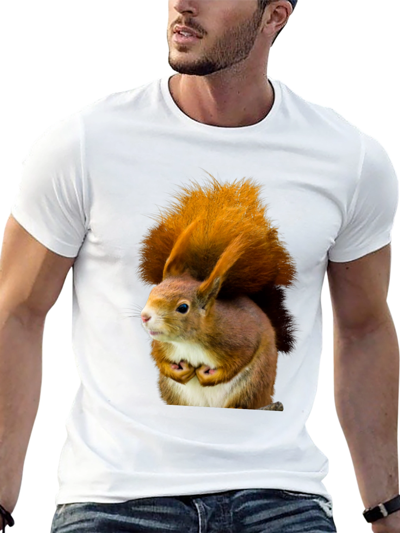 Squirrel Graphic Tee - Nature Inspired Novelty T-Shirt