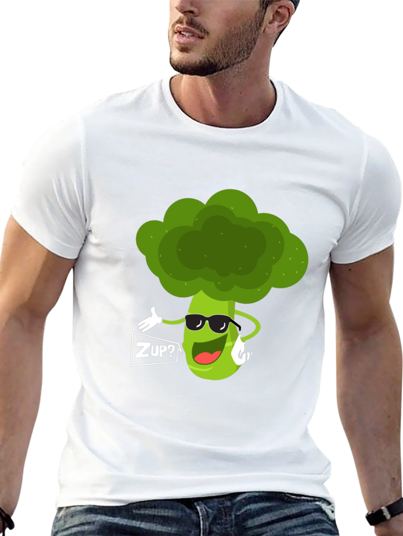 Funny Broccoli Graphic T-Shirt - ZUP? Design