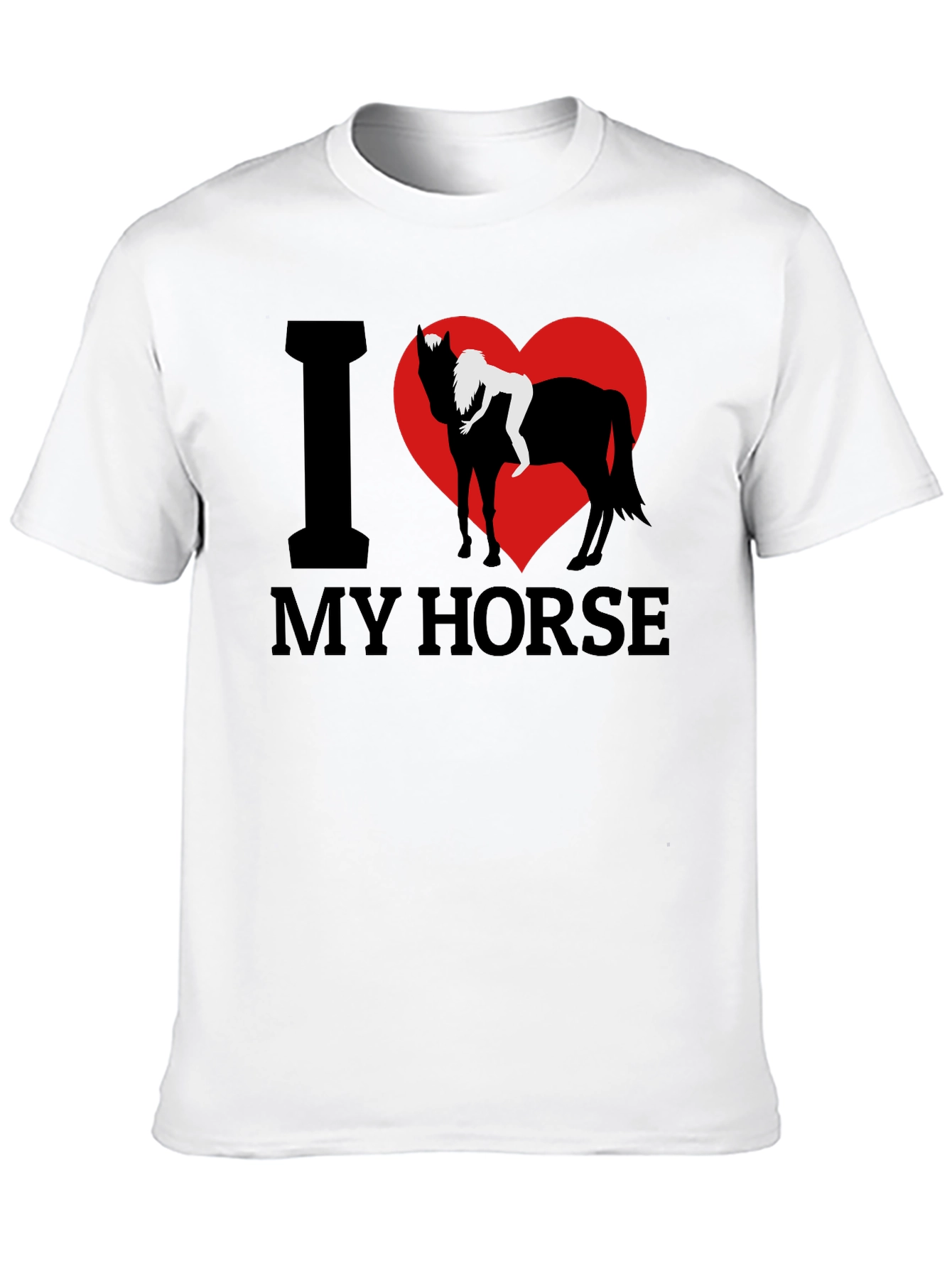 I Love My Horse Graphic Tee - Black
