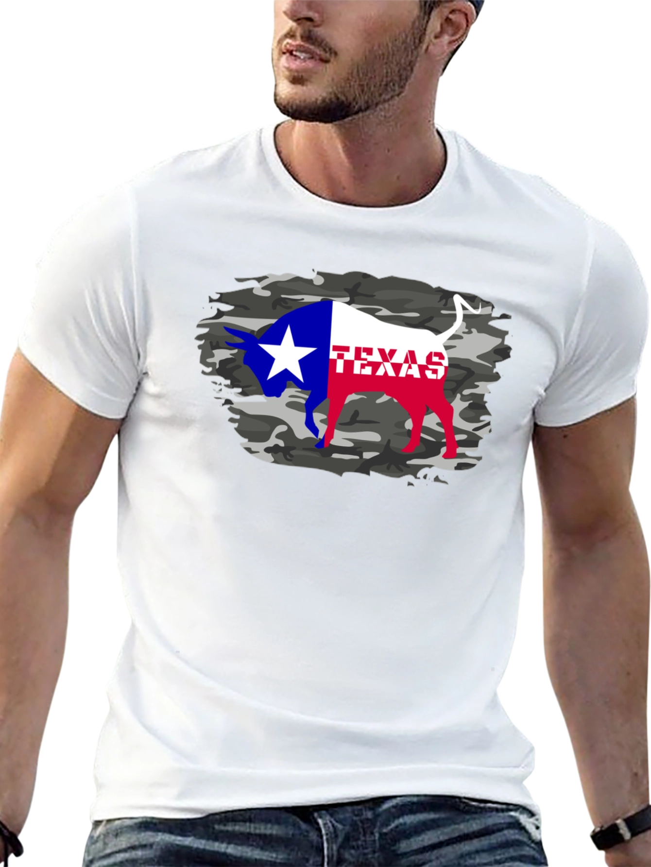 Texas Bull Camo T-Shirt