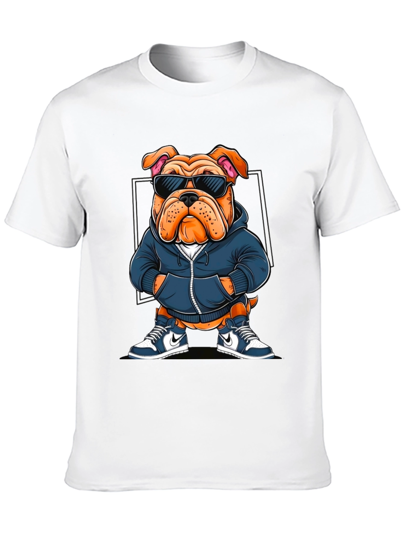 Cool Bulldog Graphic Tee - Trendy Canine Style