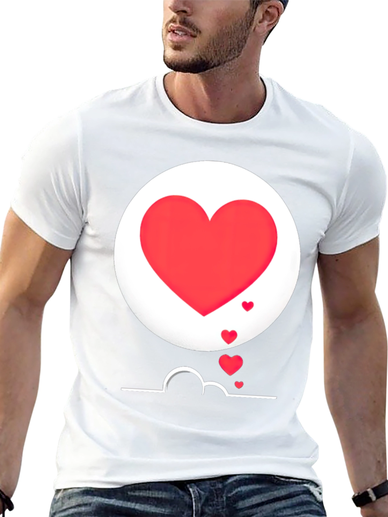 Heart Graphic Black T-Shirt