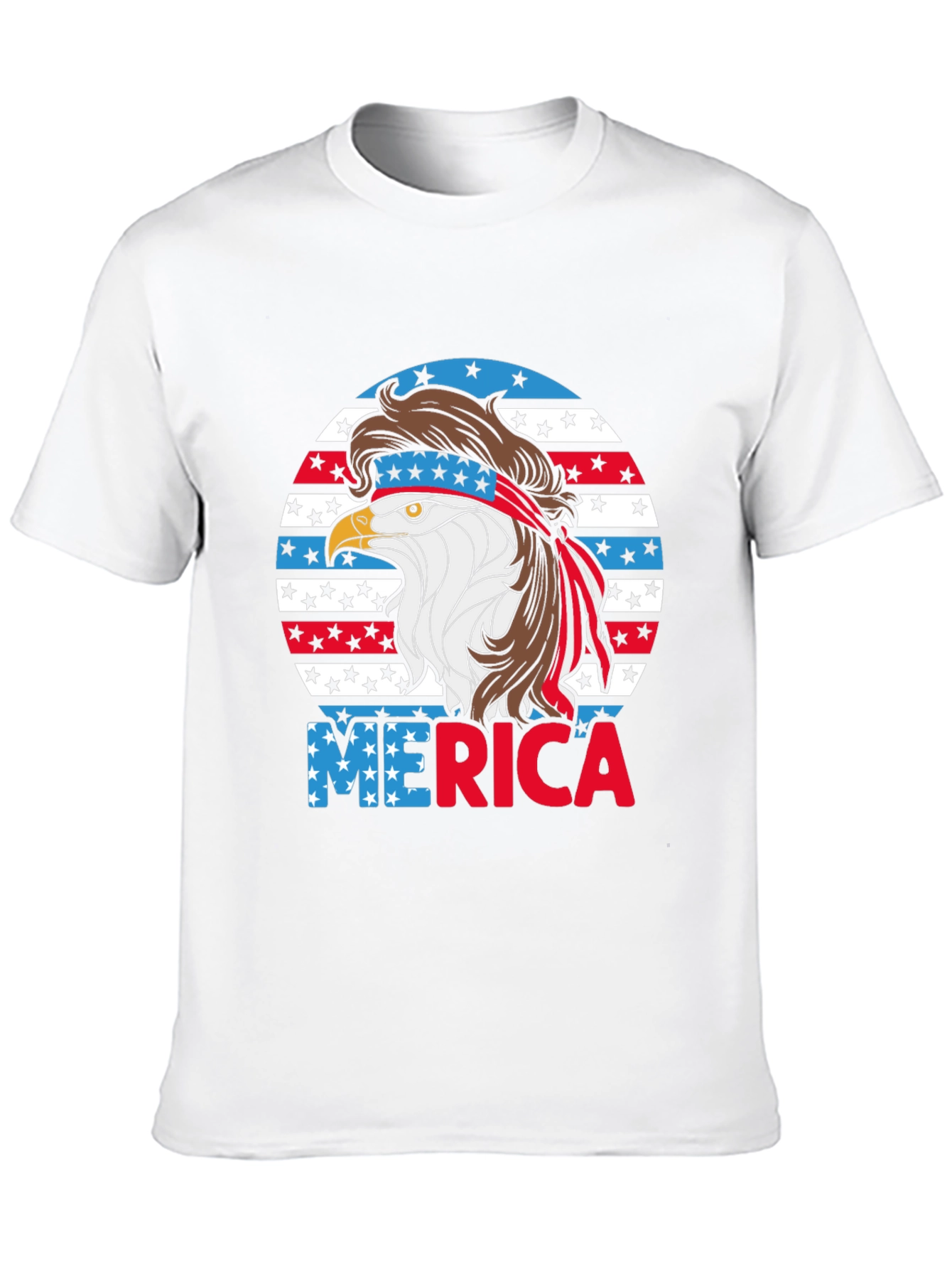 Patriotic Eagle Mullet T-Shirt - USA Pride Tee