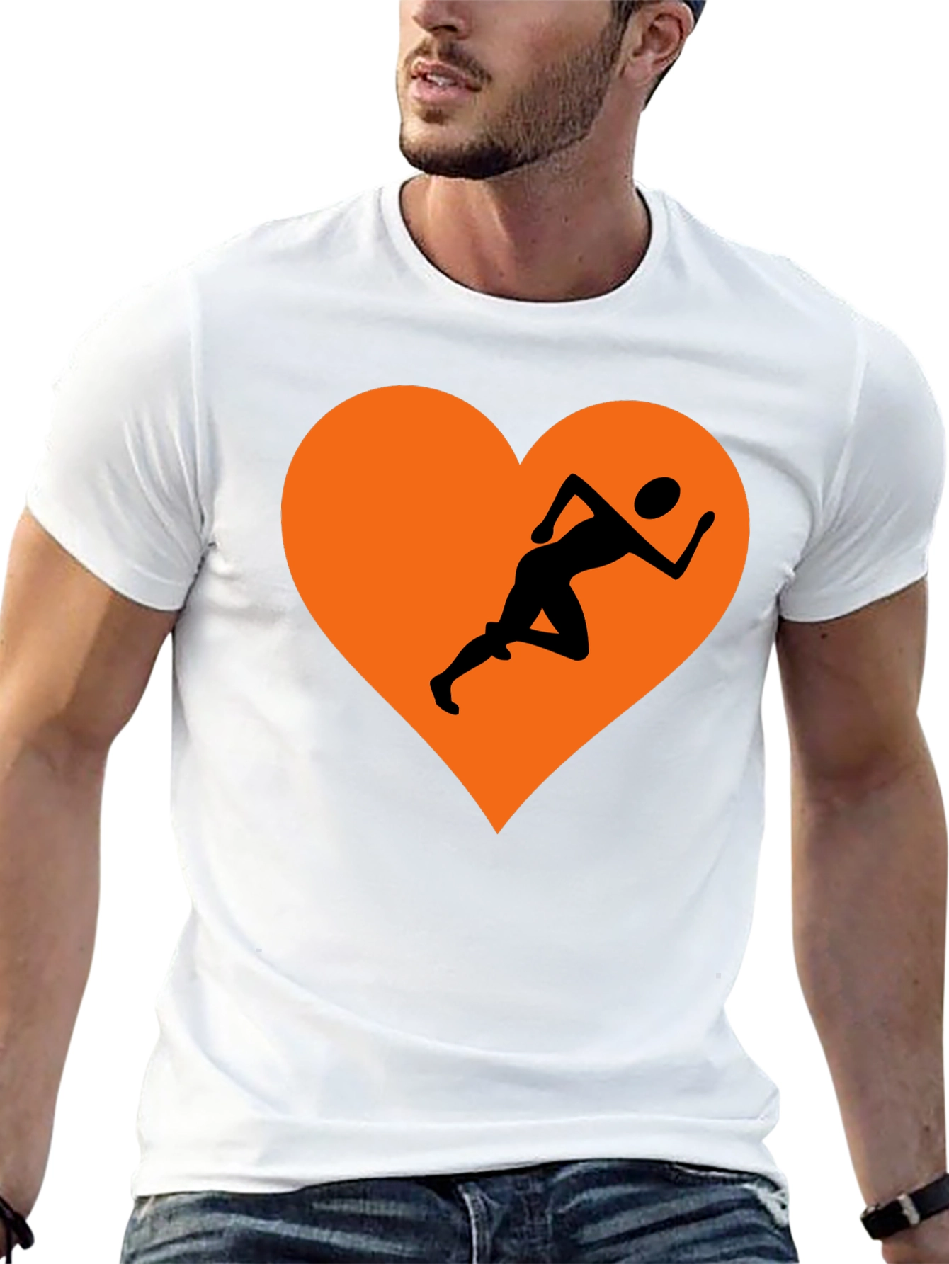 Runner Heart Graphic Tee - Sporty Style