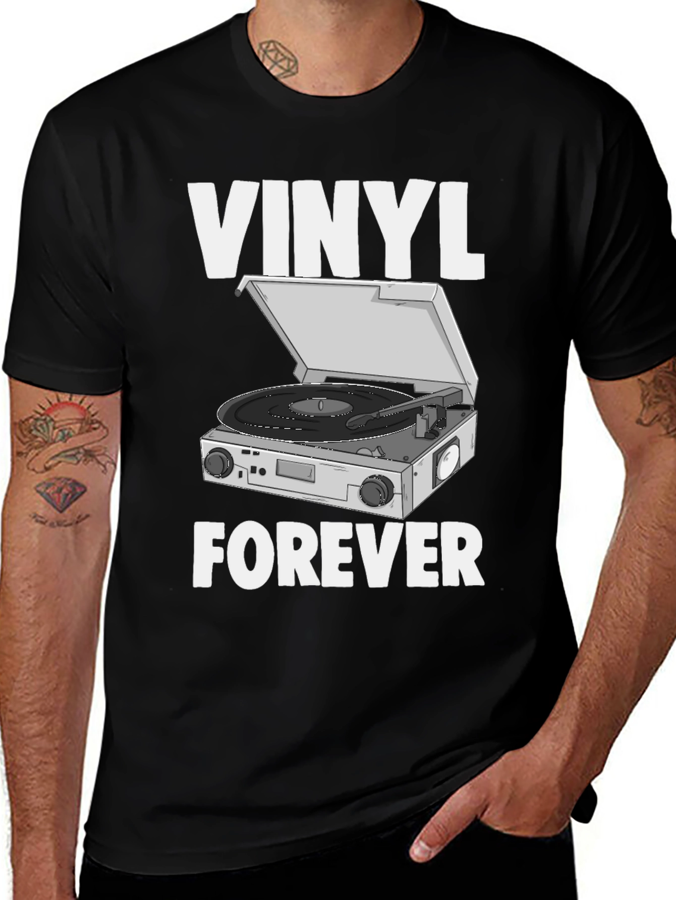 Vinyl Forever Graphic Tee - Music Lovers T-Shirt