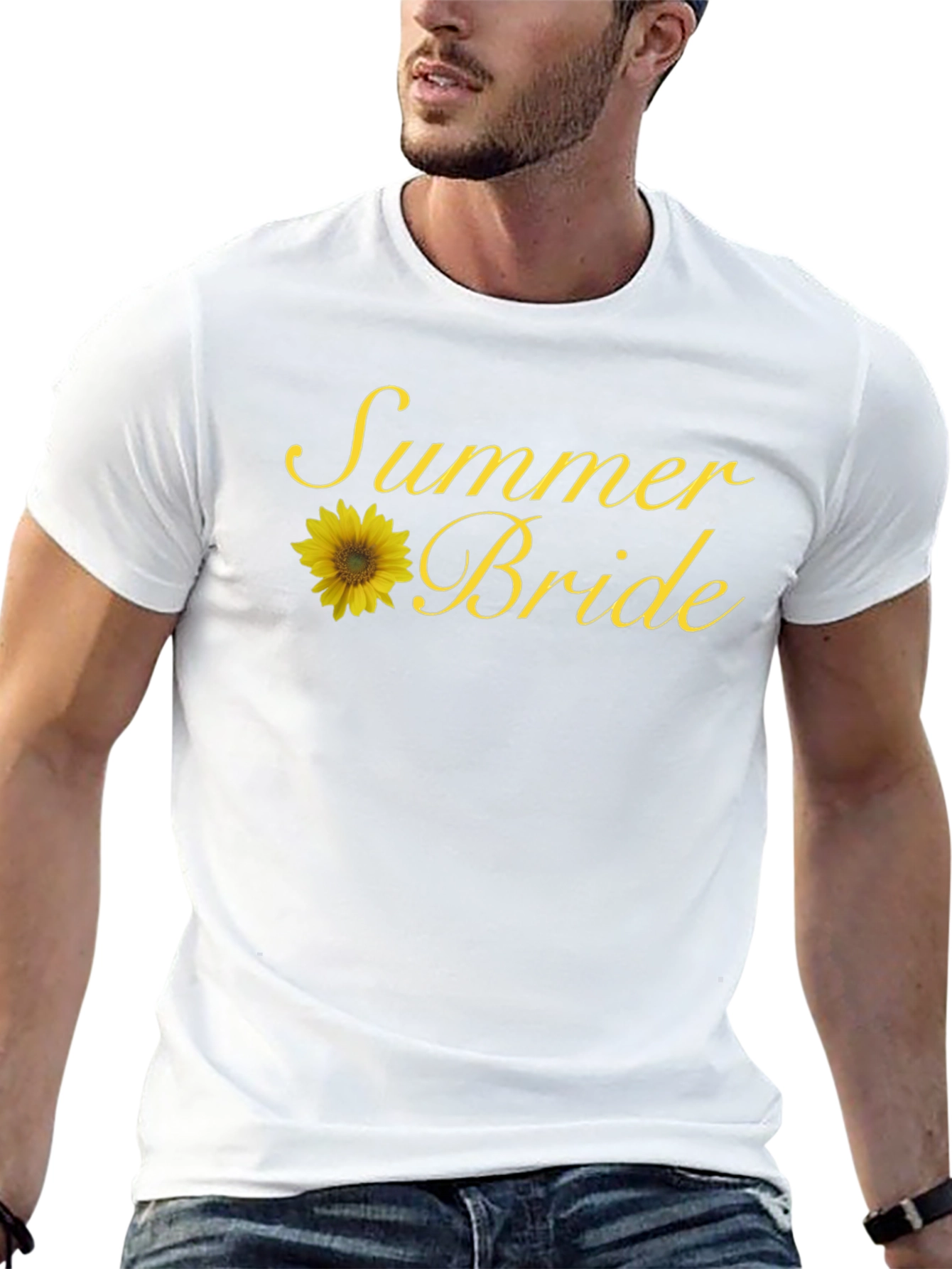 Summer Bride Sunflower Graphic T-Shirt