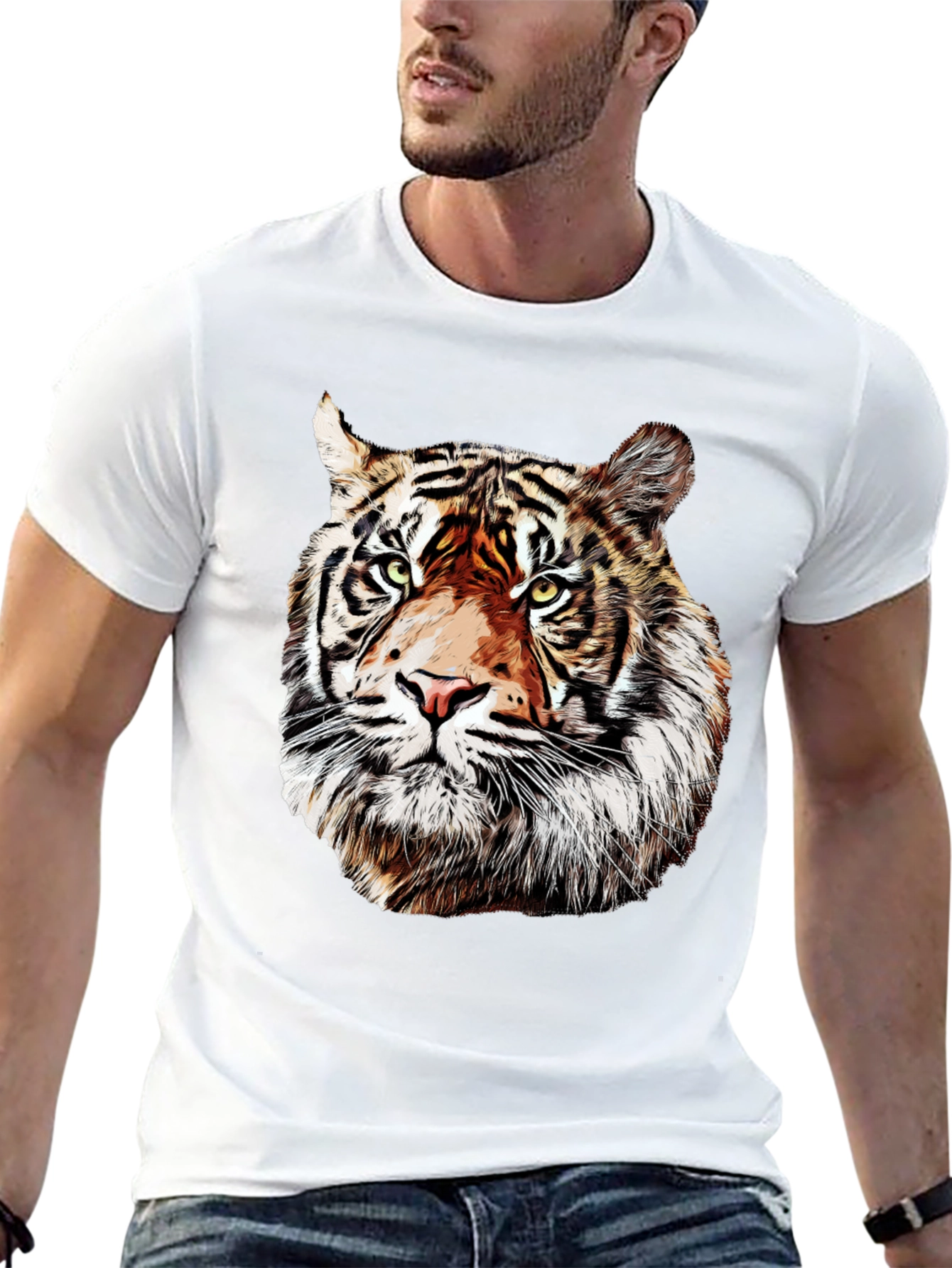 Tiger Graphic T-Shirt - Bold Animal Print