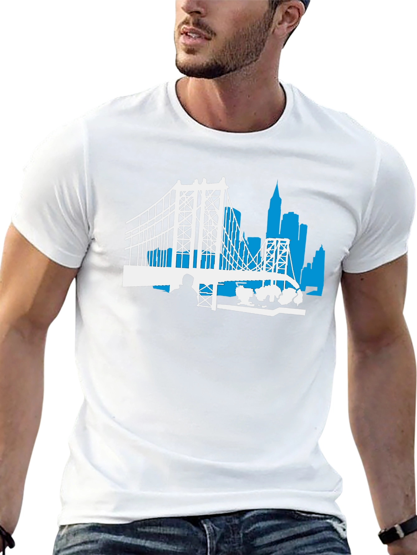 Brooklyn Bridge T-Shirt - Mens Black Graphic Tee