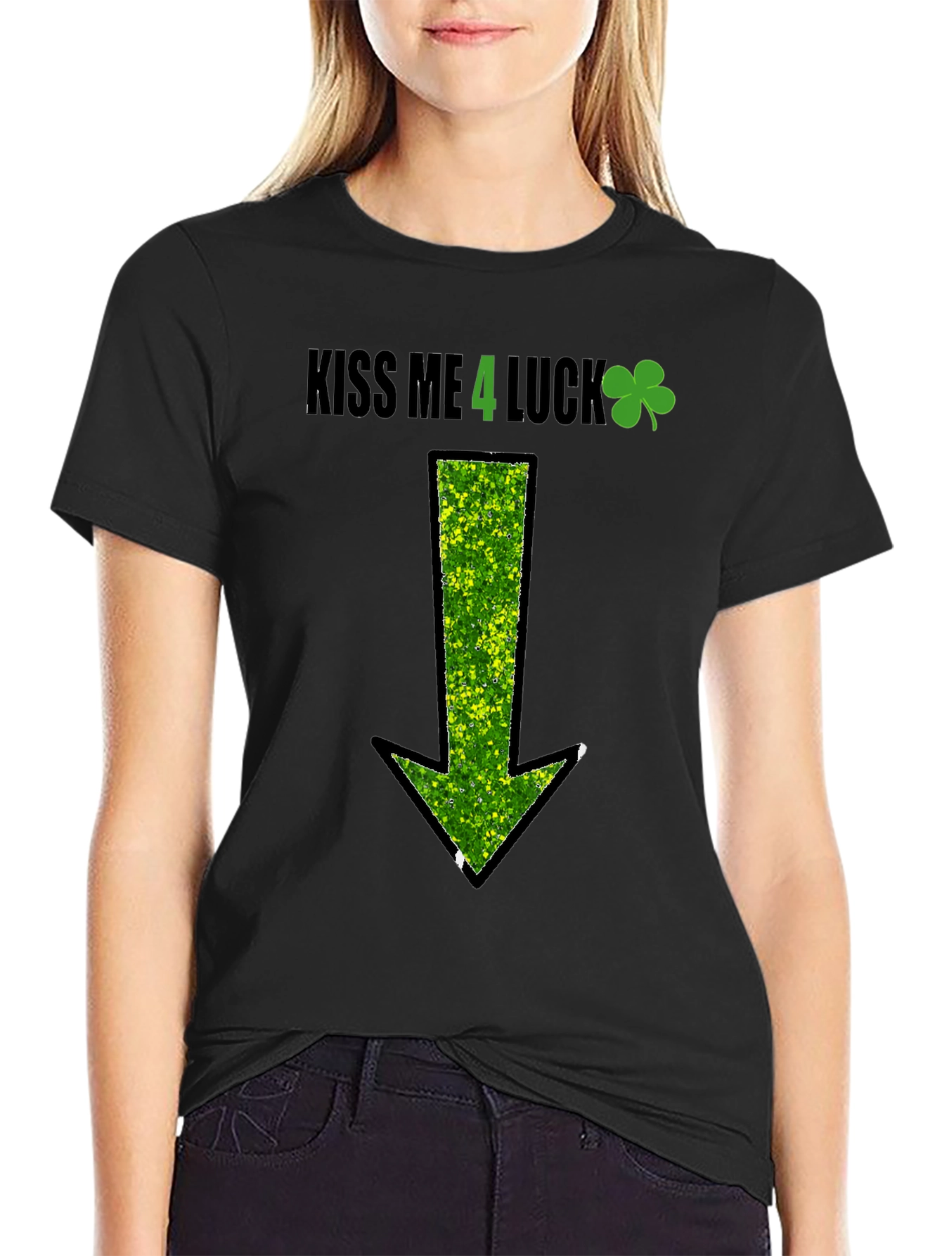 Kiss Me 4 Luck St. Patricks Day Arrow T-Shirt
