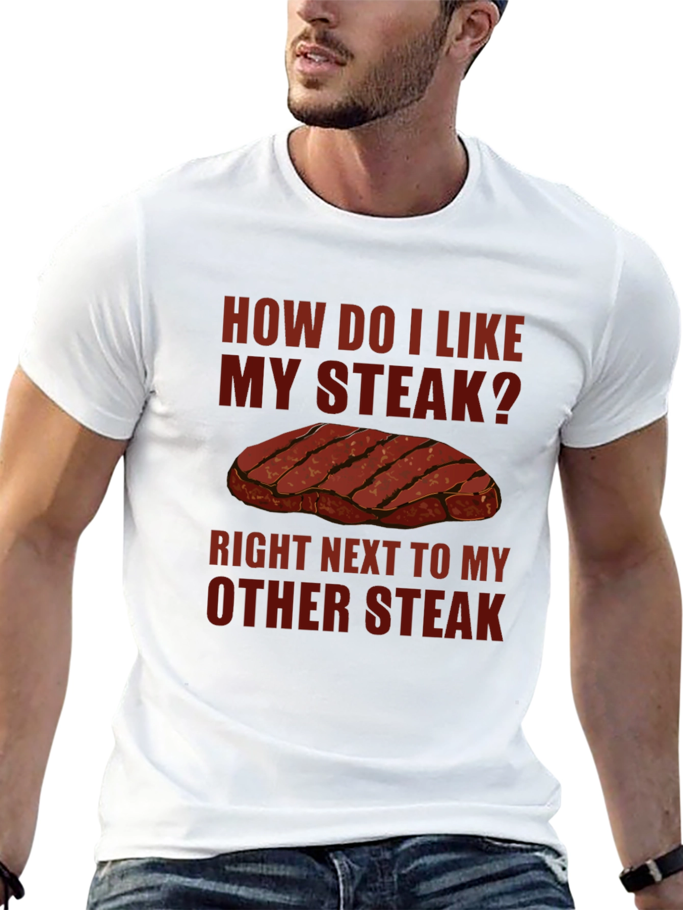 Steak Lover Graphic T-Shirt Funny Meat Eater Tee
