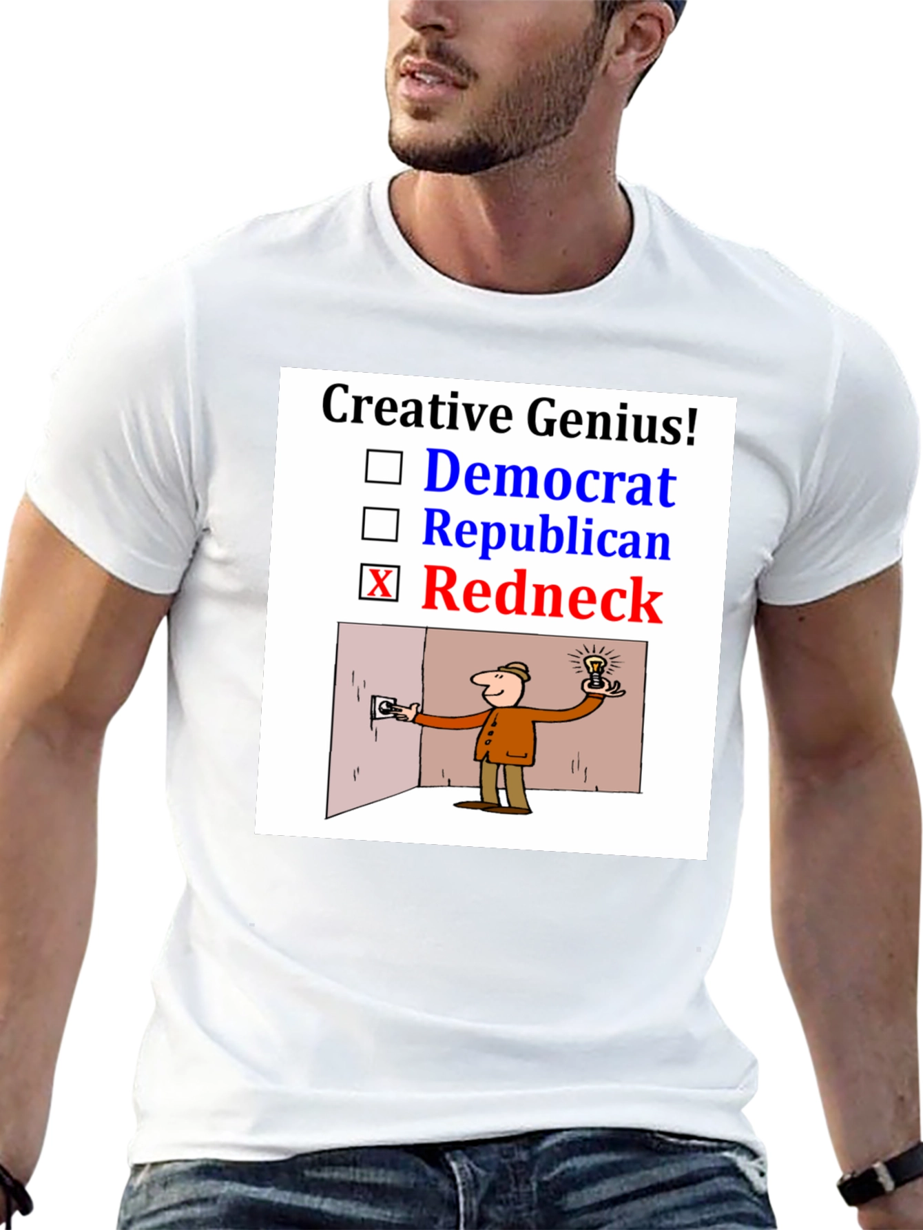 Creative Genius Redneck Humor T-Shirt