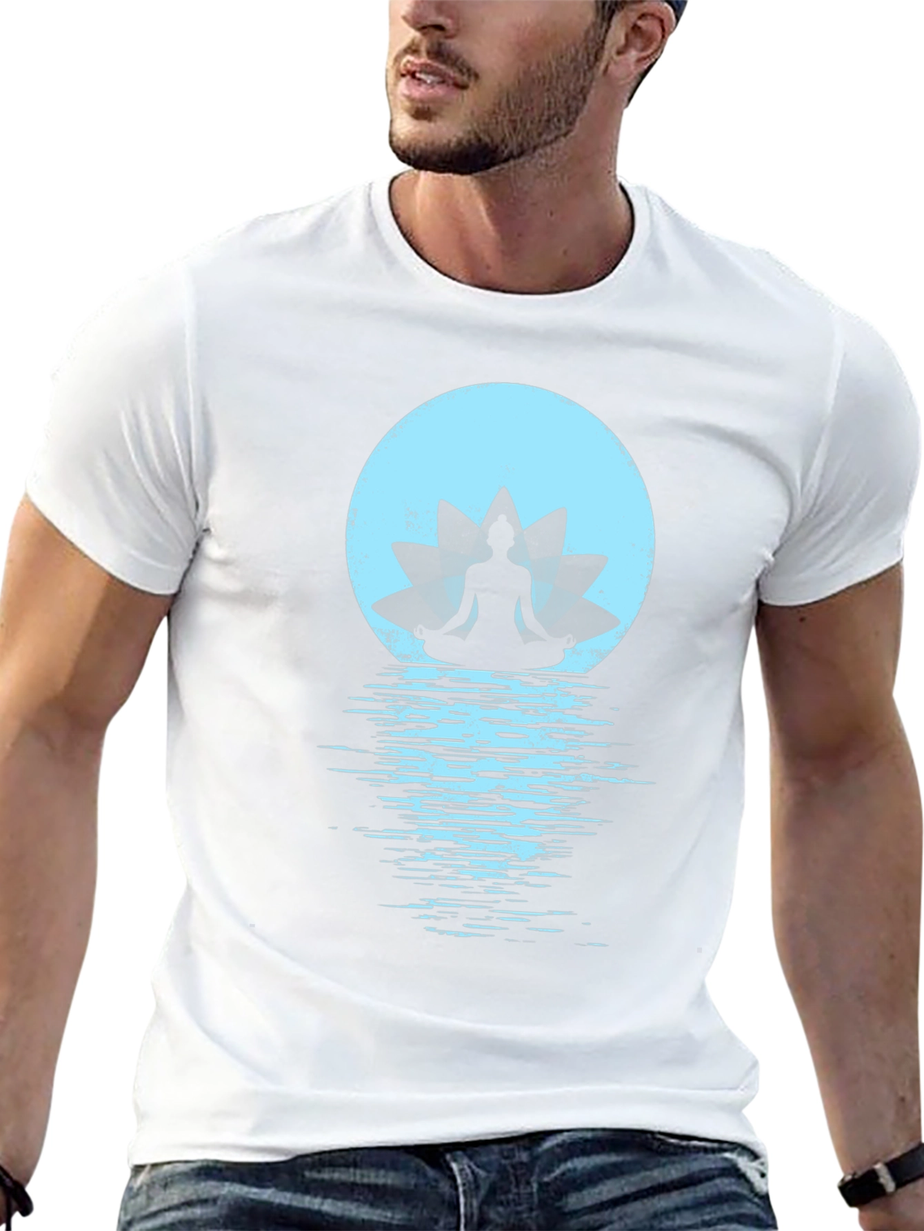Zen Lotus Meditation T-Shirt - Relaxed Fit