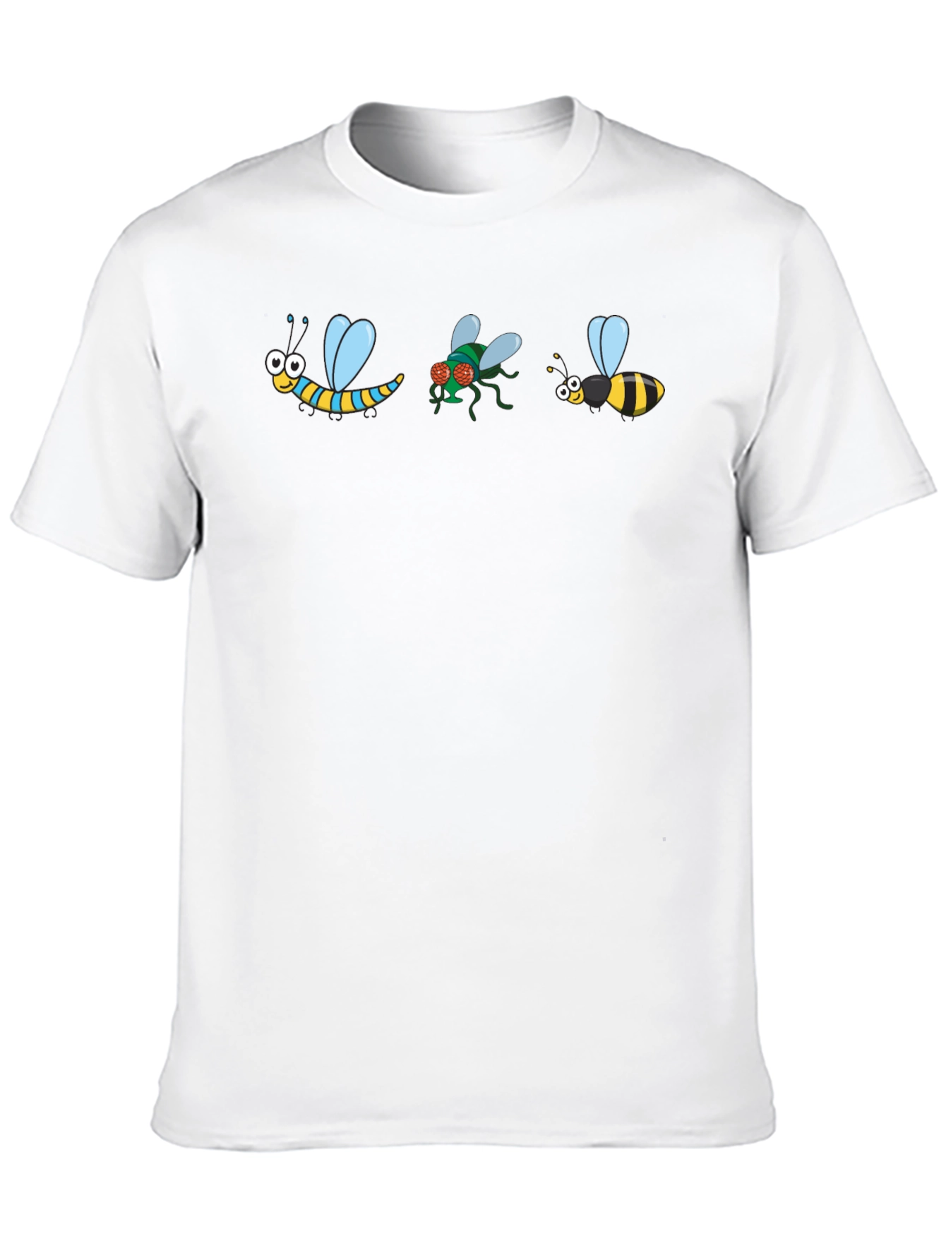 Bug Cartoon Graphic Black T-Shirt