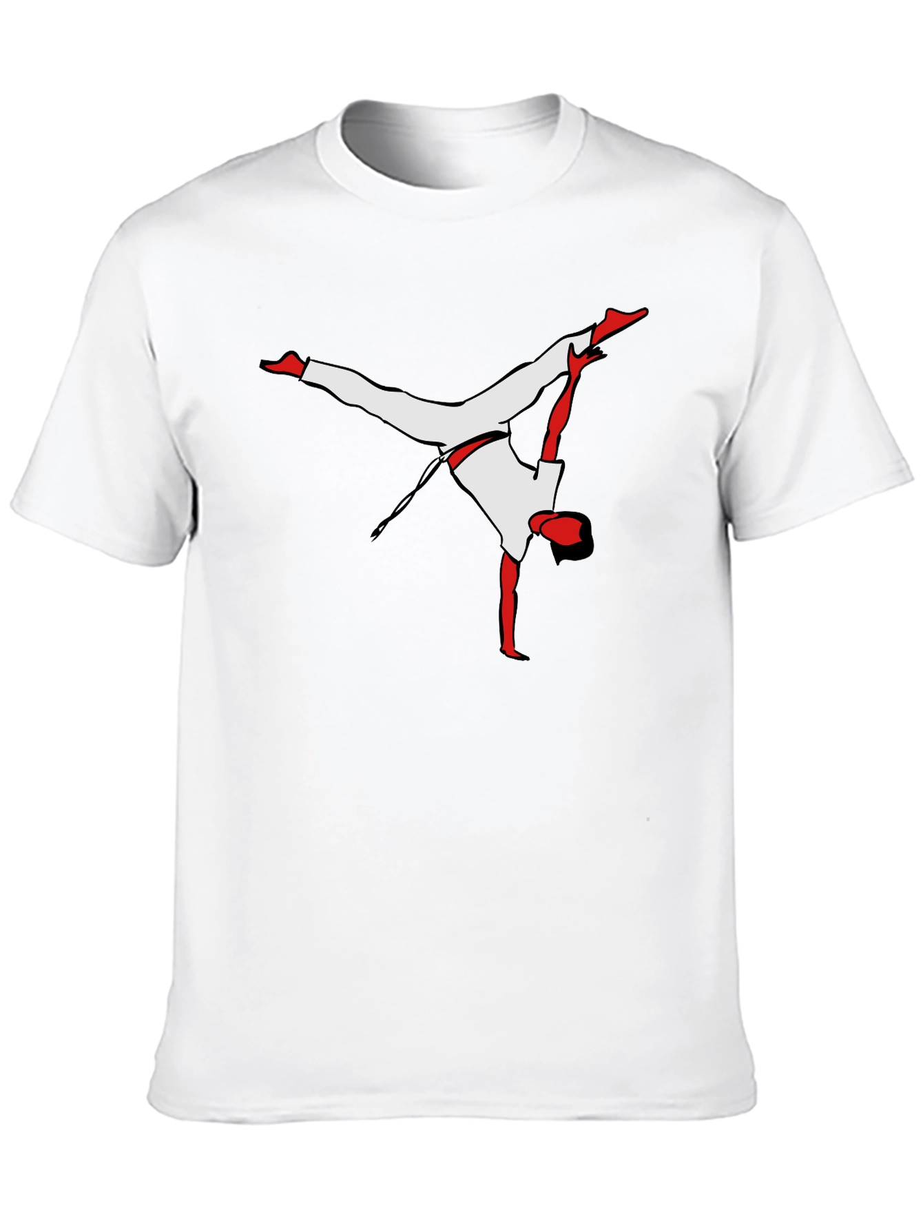 Capoeira Silhouette Black T-Shirt - Handstand Martial Arts Tee