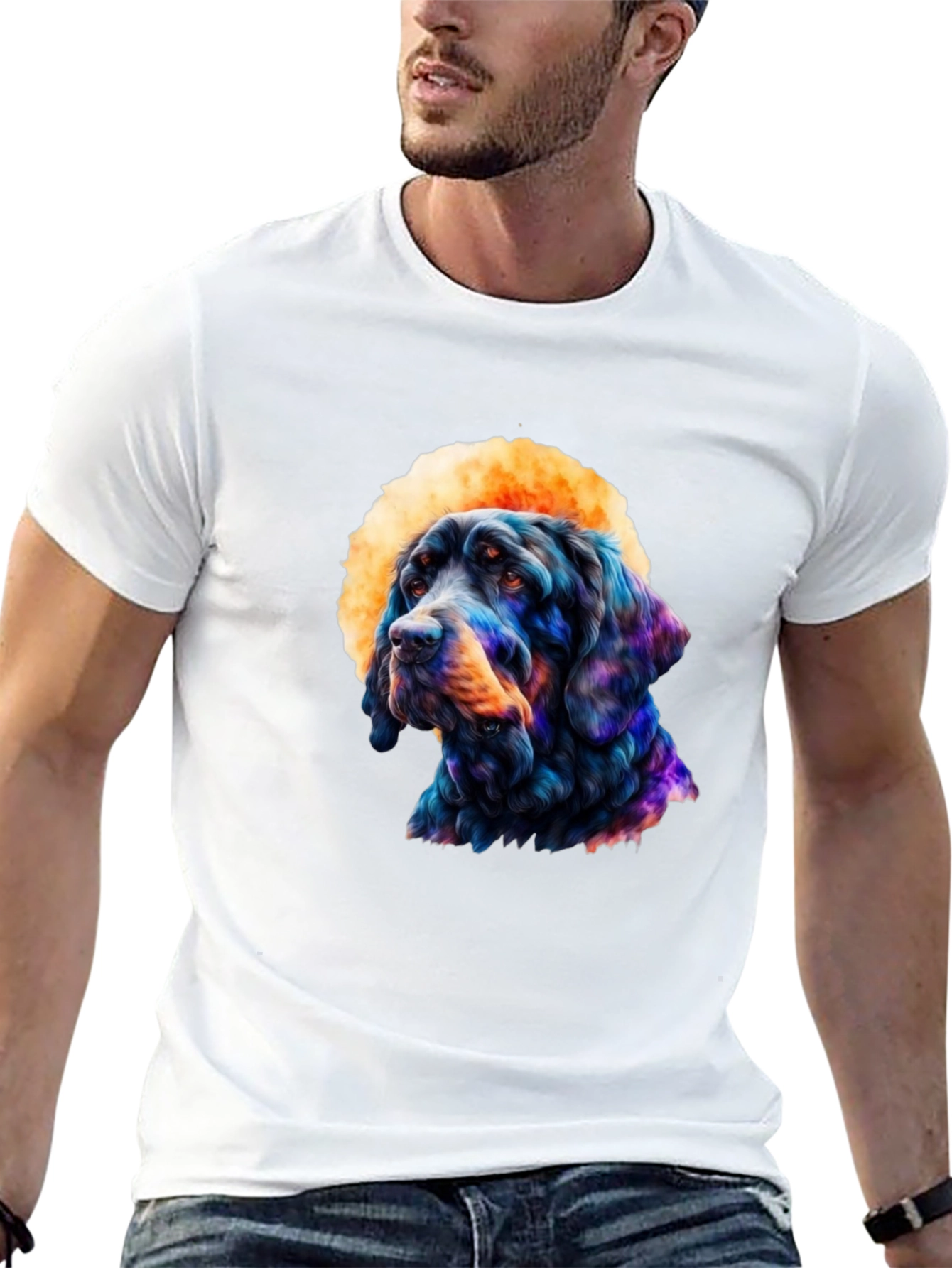 Dog Art T-Shirt: Unique Canine Graphic Tee