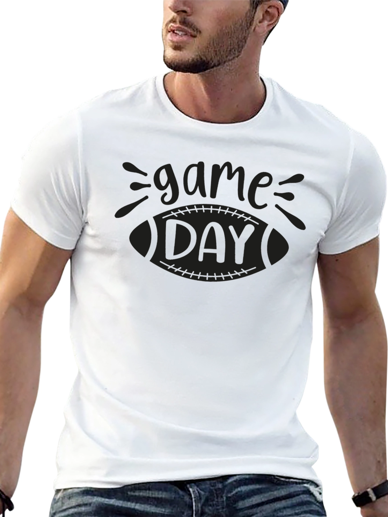 Game Day Football T-Shirt - Black