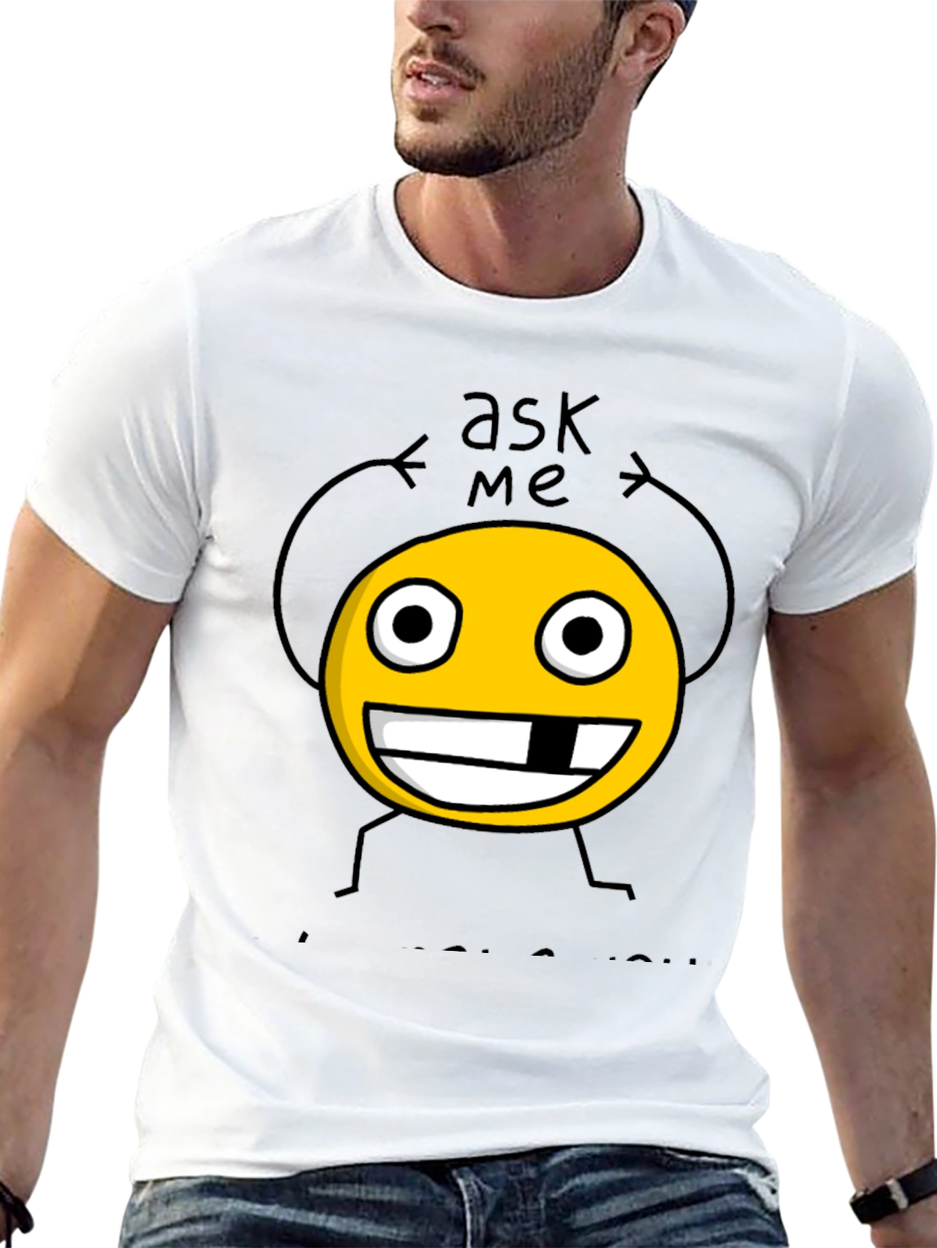 Ask Me Funny Graphic Tee - Black Cotton Shirt