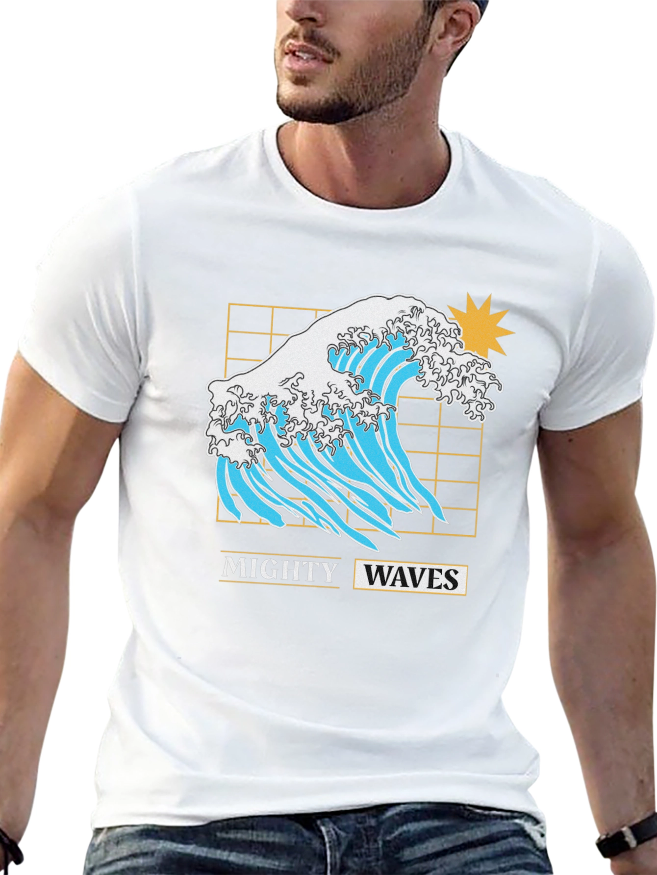 Mighty Waves Graphic Tee - Retro Style