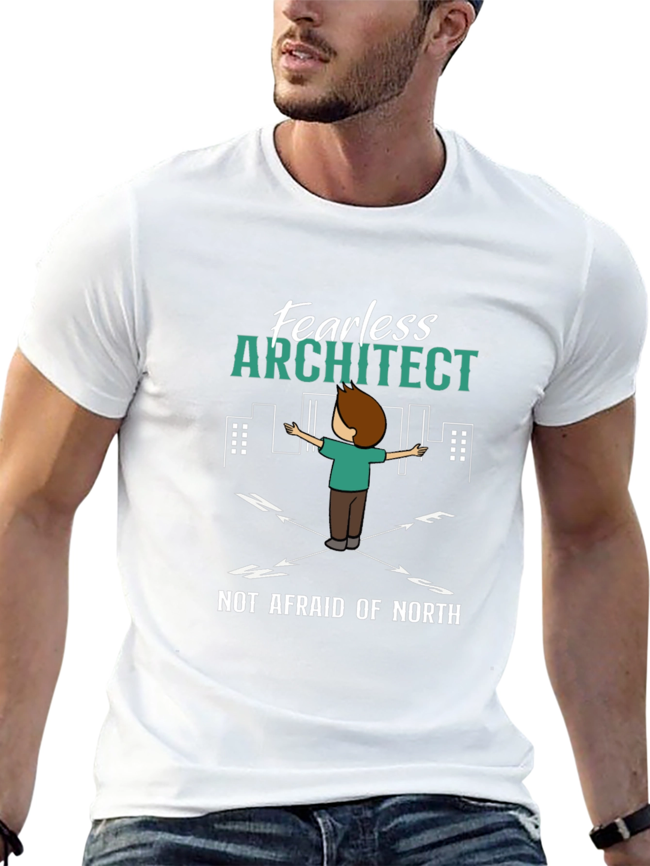 Fearless Architect T-Shirt - Compass Design