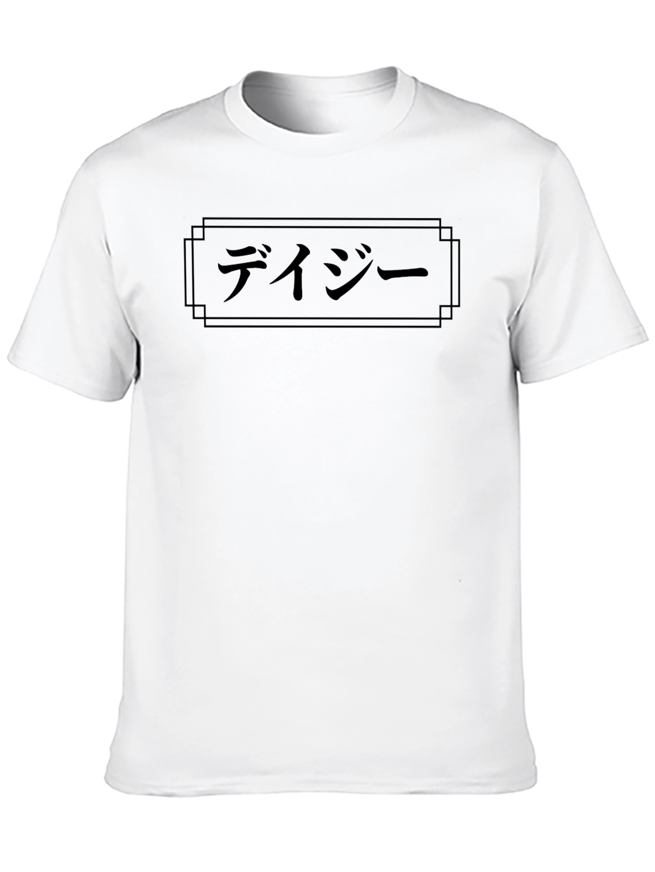 Japanese Daisy Graphic Black T-Shirt