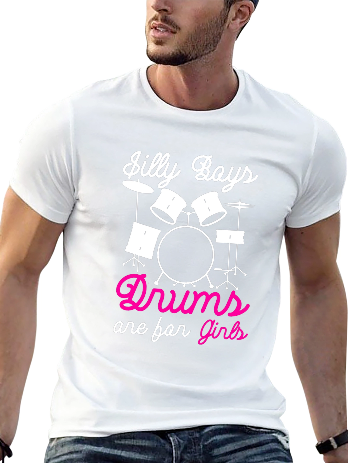 Silly Boys Drums are for Girls T-Shirt
