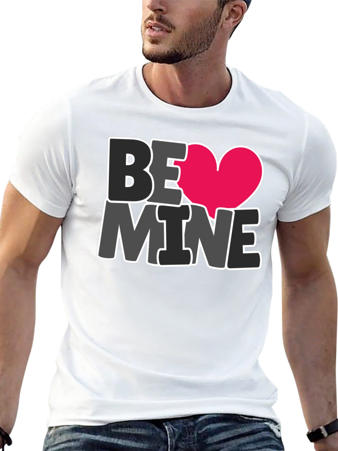 Be Mine Heart Graphic Tee - Valentines Day Shirt