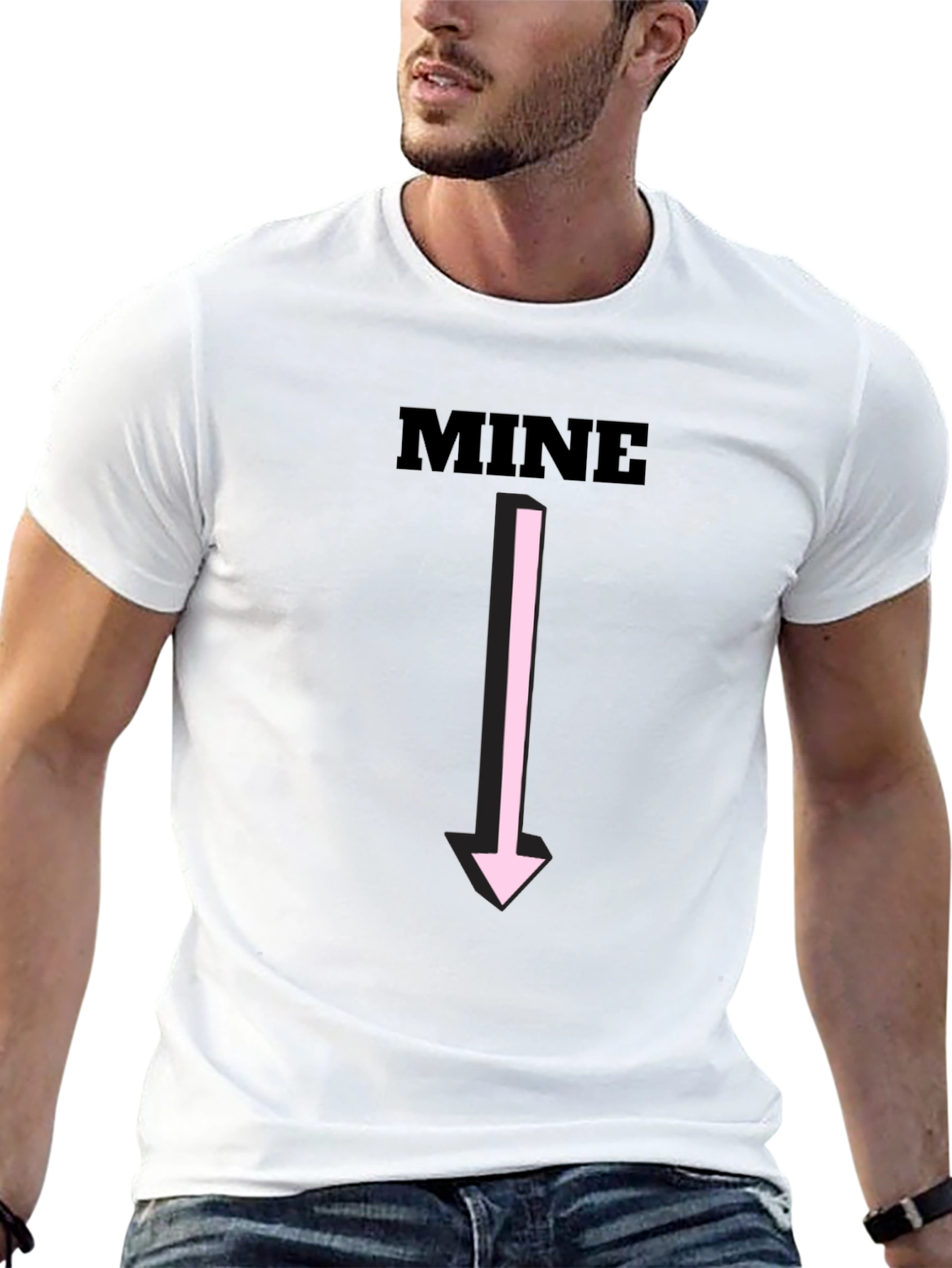 Funny MINE Arrow Graphic Tee