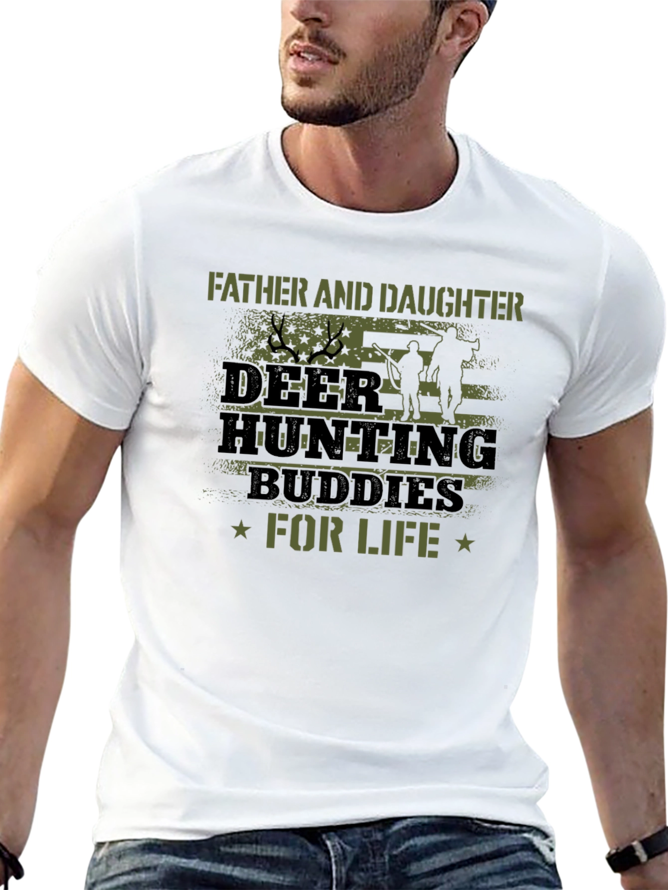 Father Daughter Deer Hunting Buddies T-Shirt
