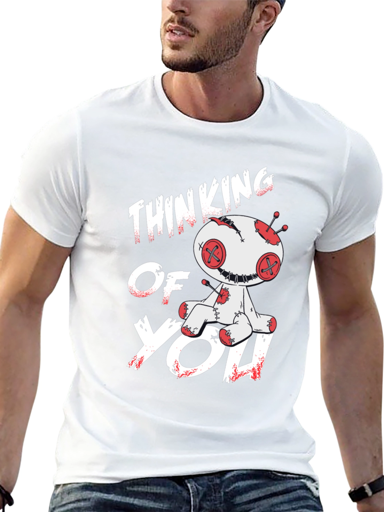 Thinking of You Voodoo Doll Graphic T-Shirt