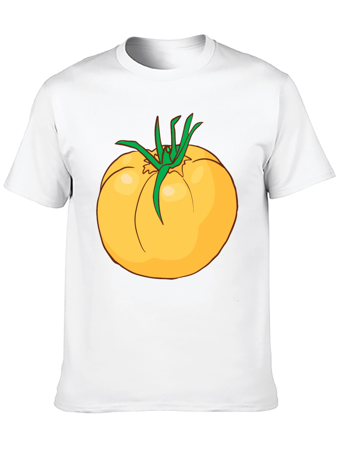Yellow Tomato Graphic T-Shirt - Casual Cotton Tee