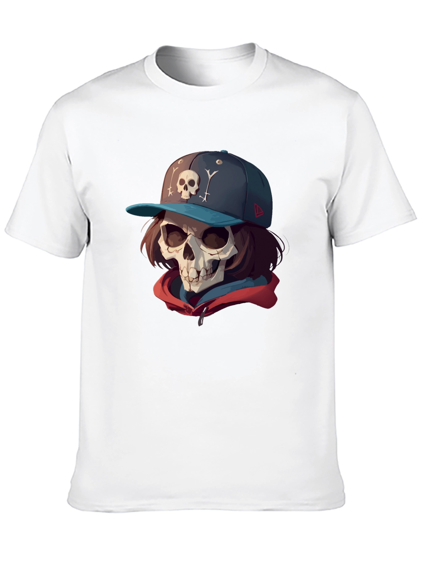 Skull Cap Graphic Tee - Edgy Streetwear