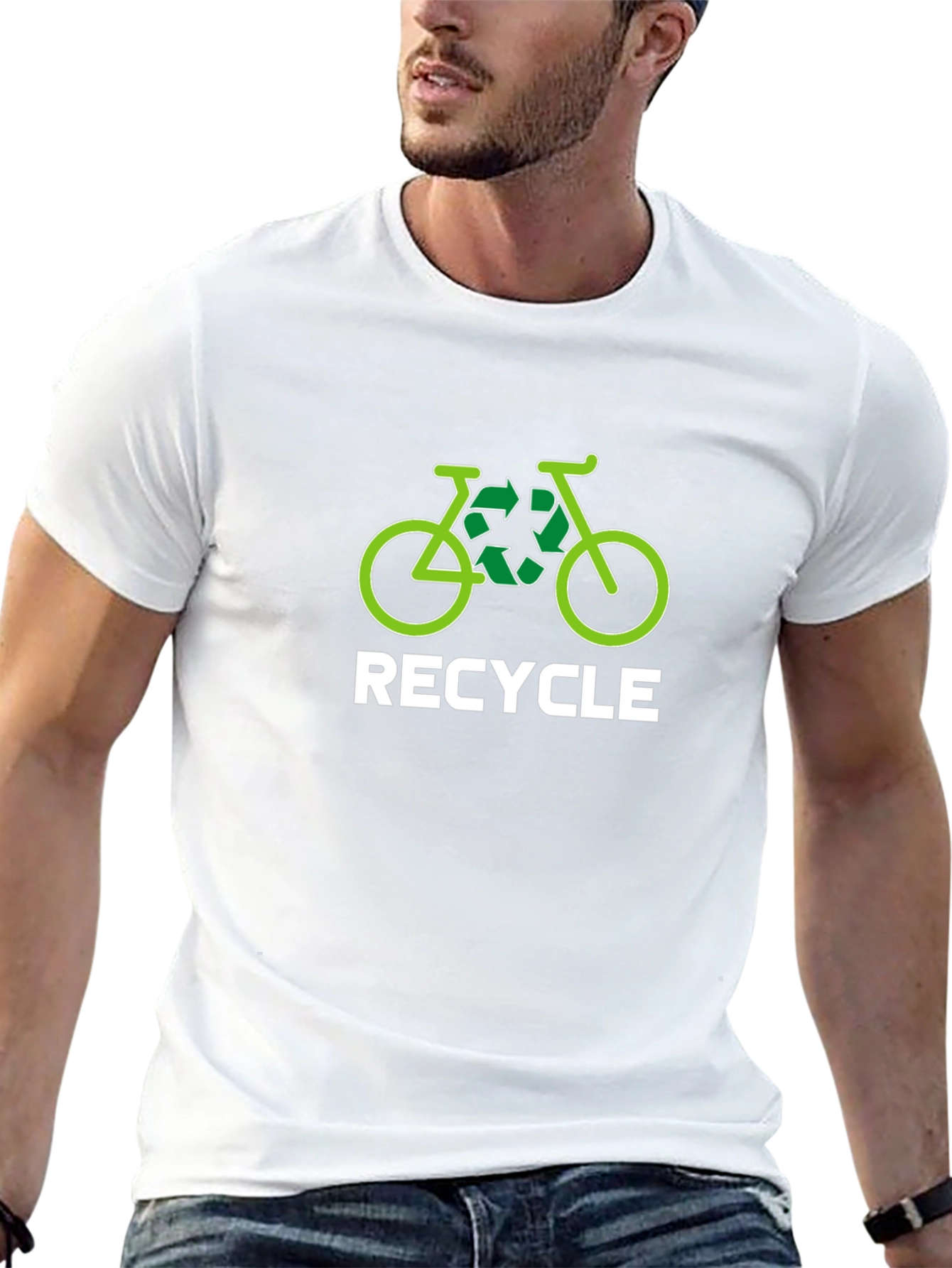 Recycle Bicycle Graphic T-Shirt - Eco-Friendly Tee