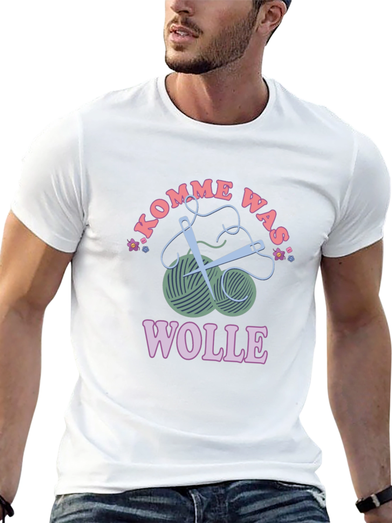 Kommen Was Wolle T-Shirt - Knitting Love