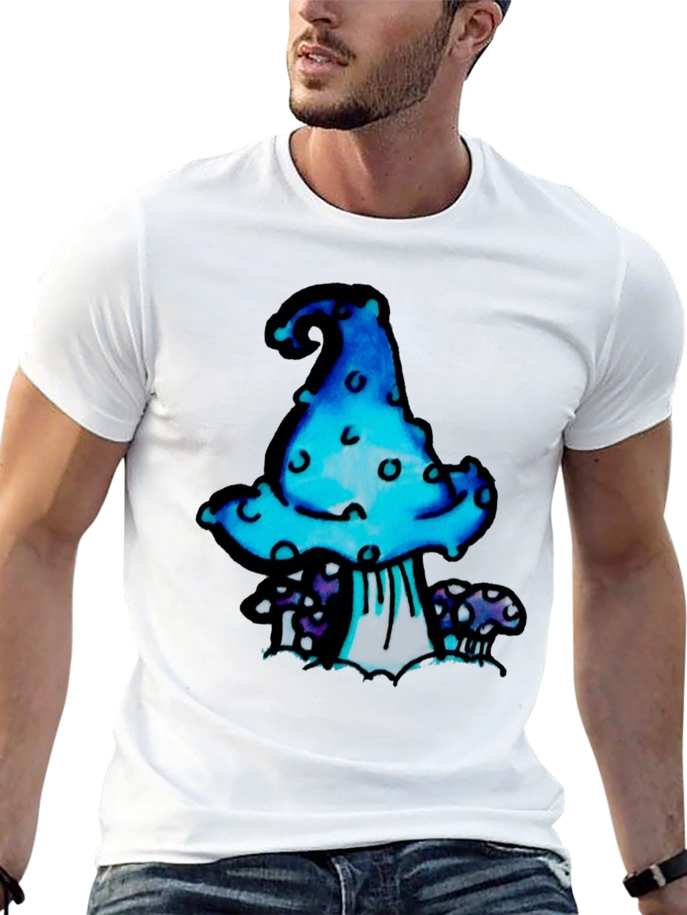 Funky Mushroom Graphic T-Shirt