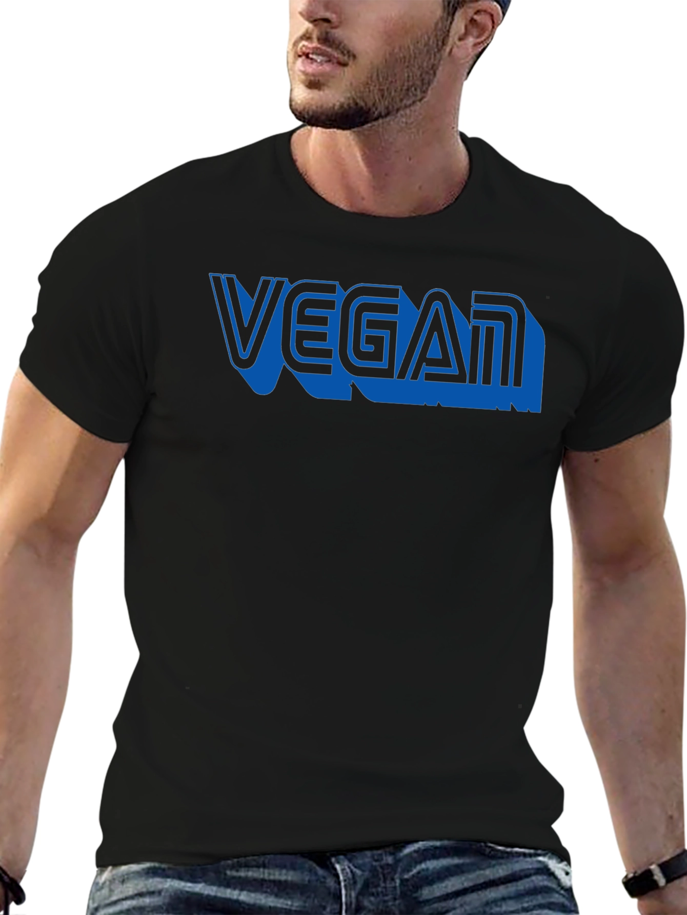Vegan Graphic Tee - Black