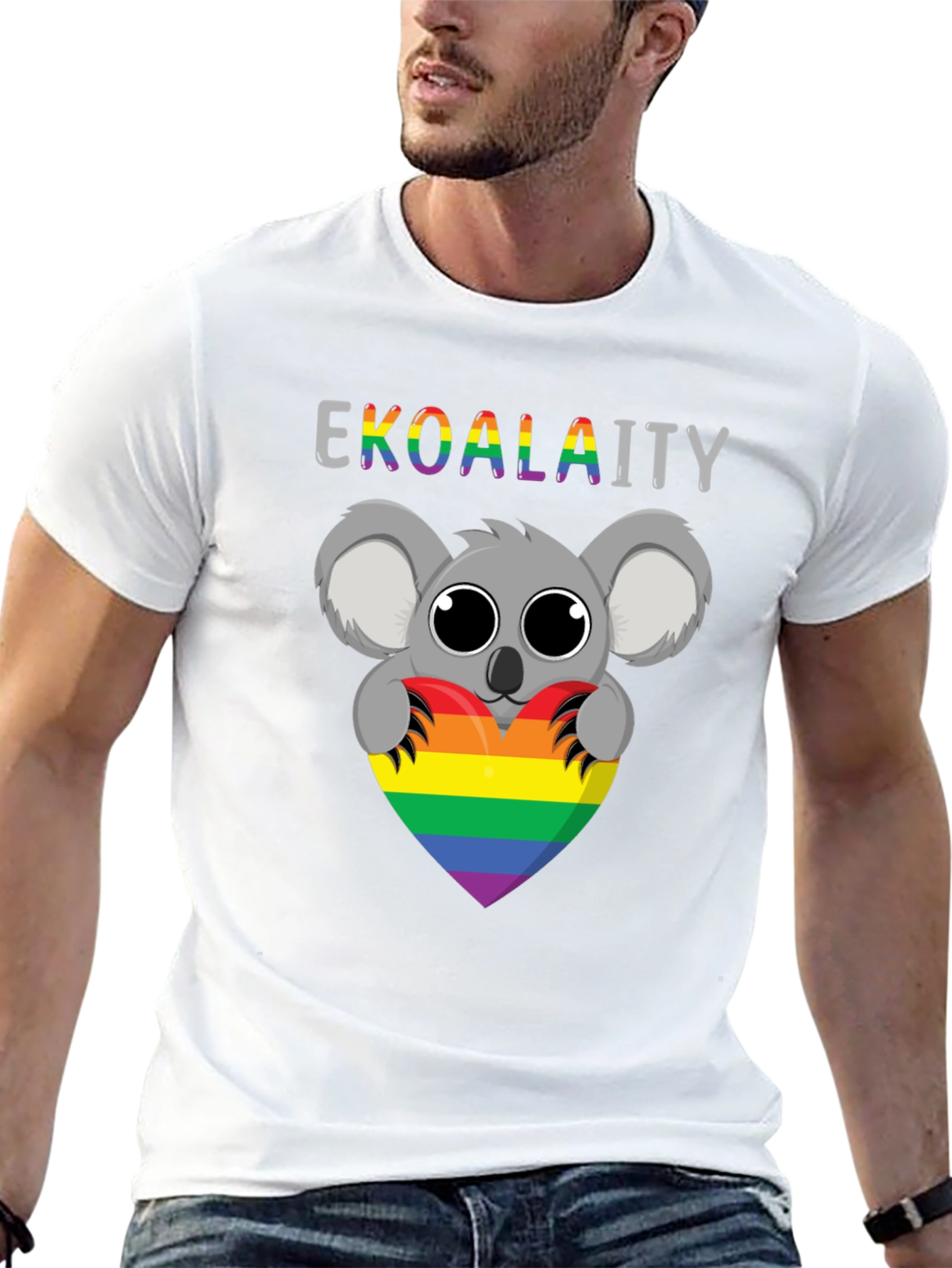 EKOALAITY Rainbow Heart Tee