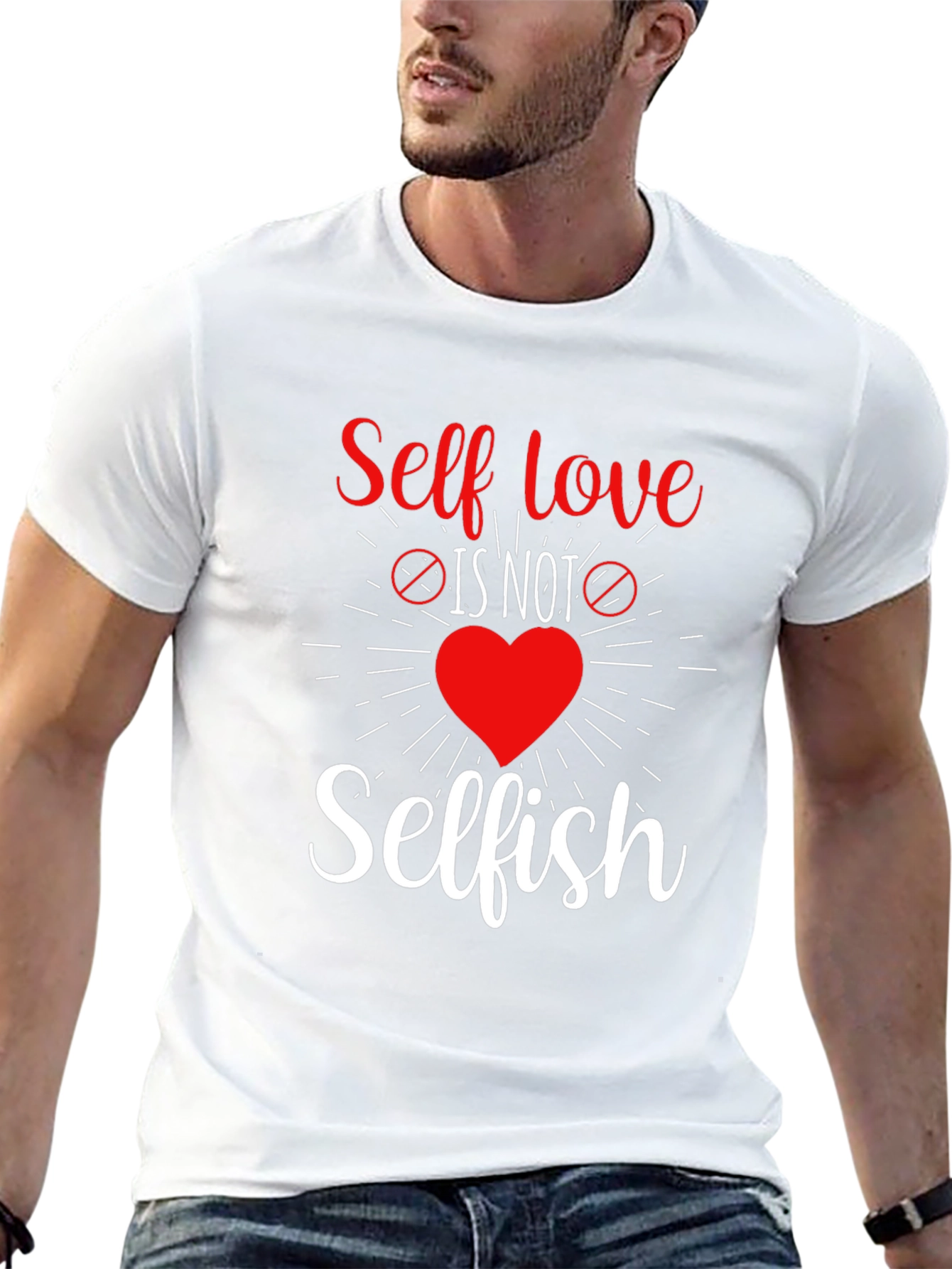 Self Love Graphic Tee - Black Crew Neck