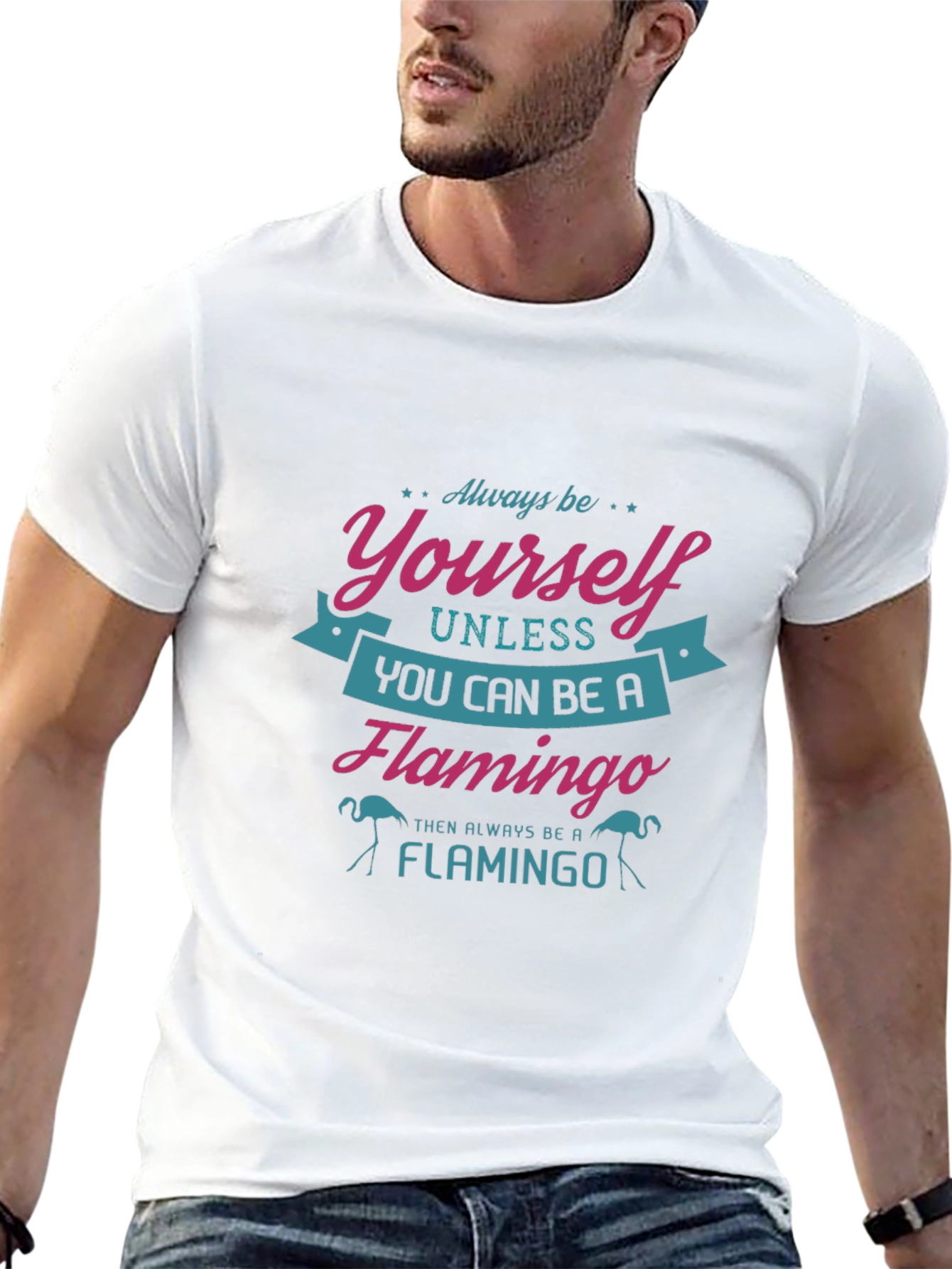 Always Be Yourself Flamingo Graphic T-Shirt