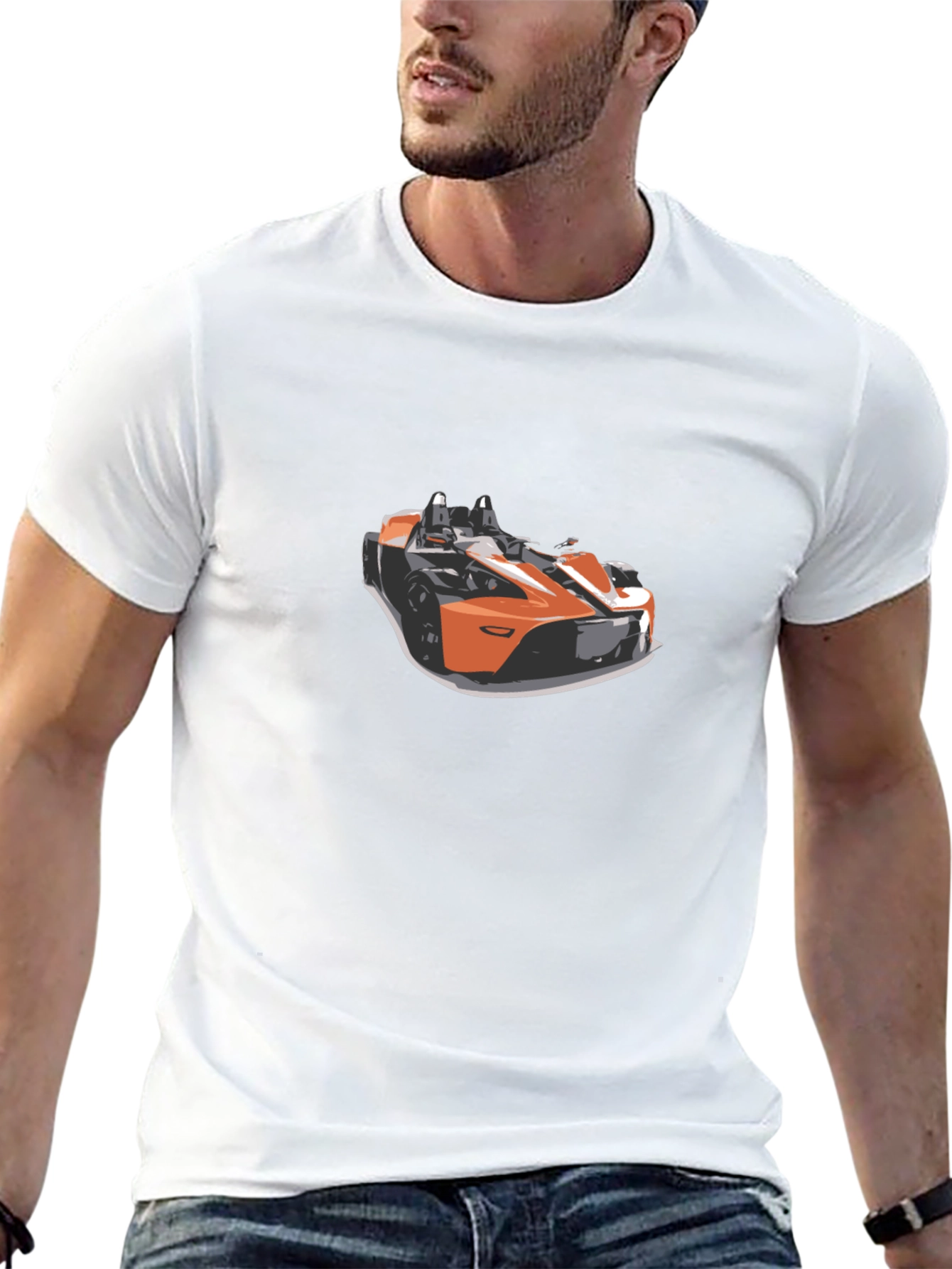 Cool Car Graphic Tee - Sleek Black T-Shirt