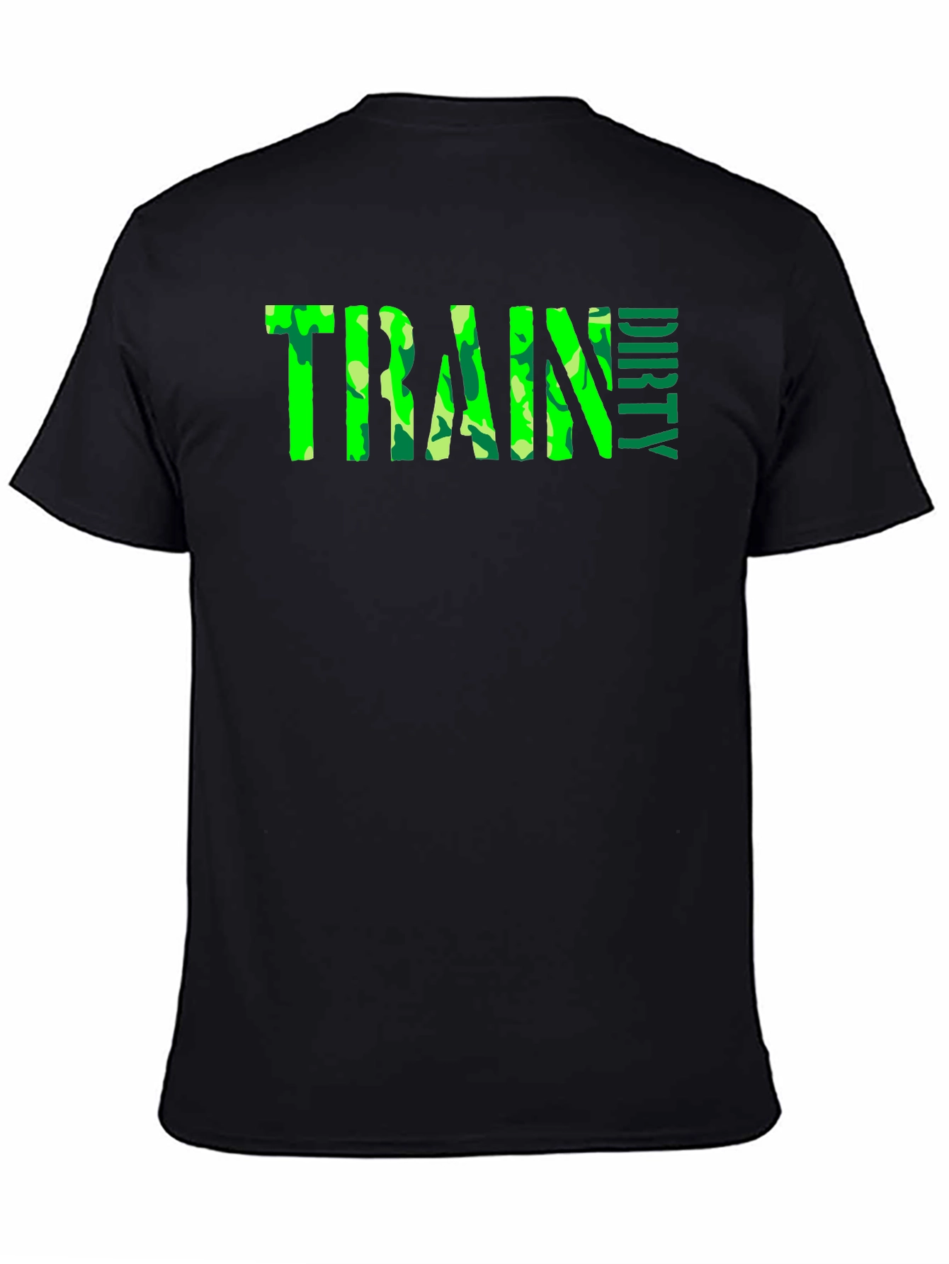 Train Dirty Camo Graphic Black T-Shirt