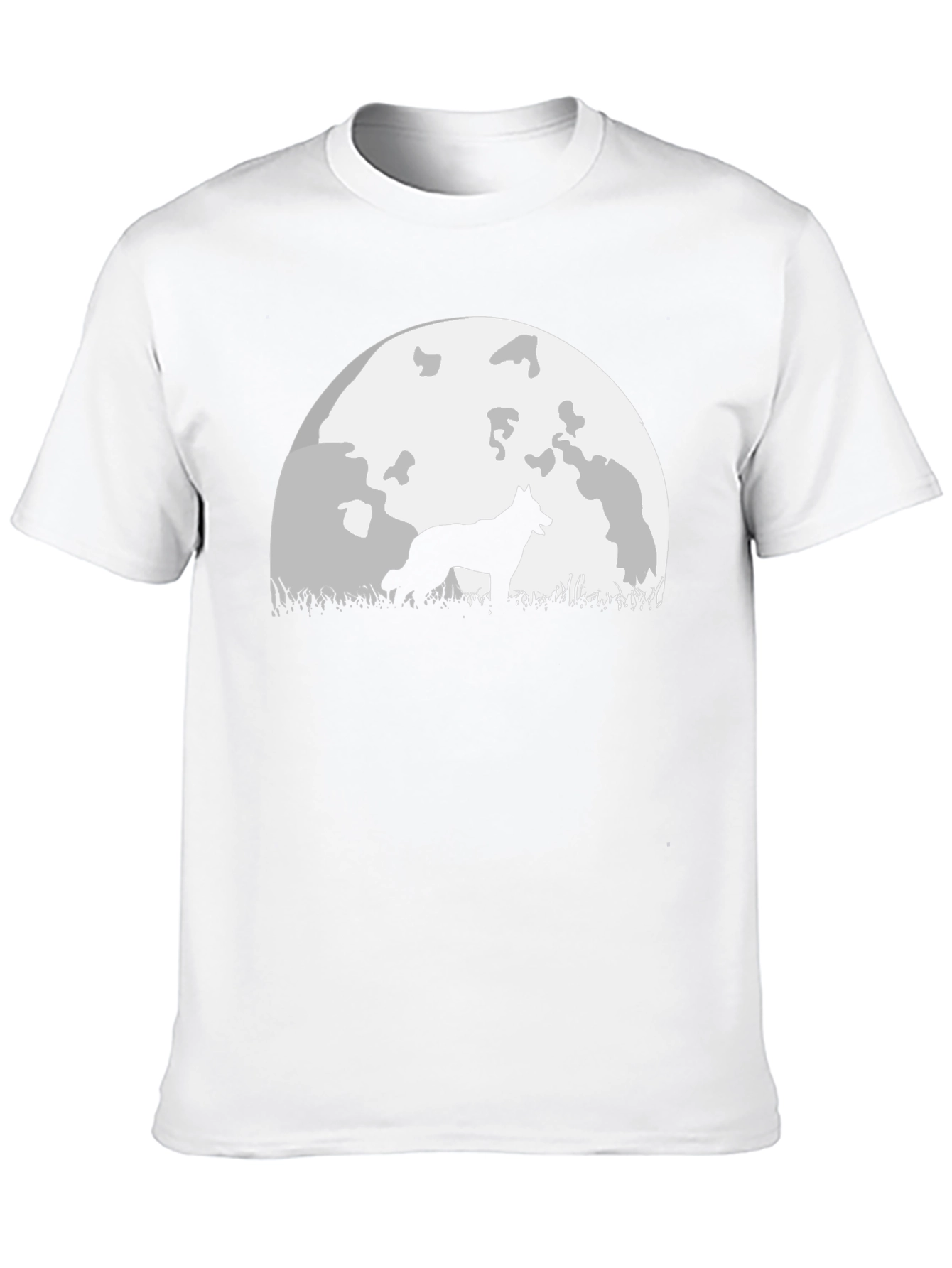 Wolf Silhouette Moon Graphic Tee - Black T-Shirt