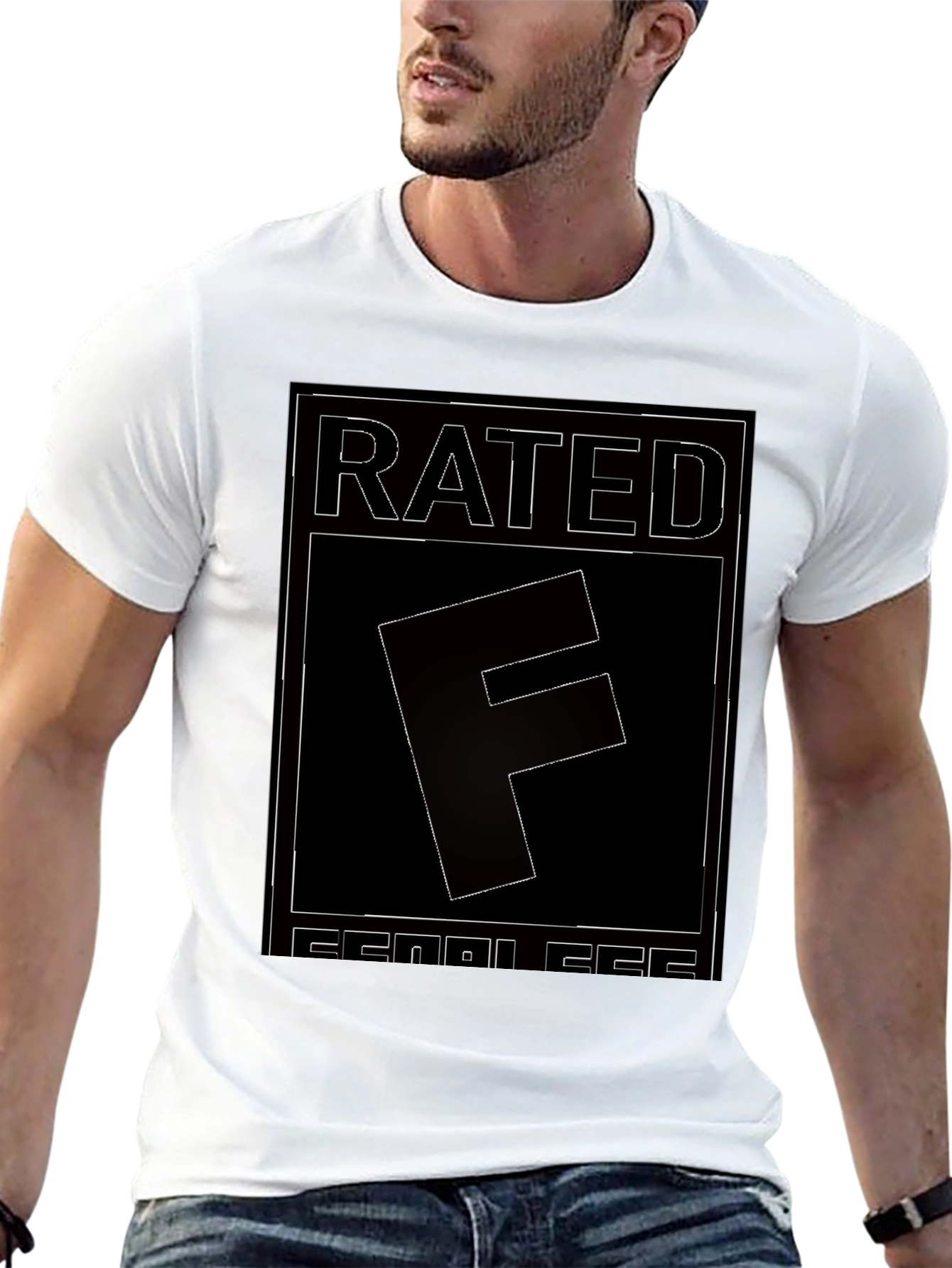 Rated F for Fearless Graphic Tee - Black