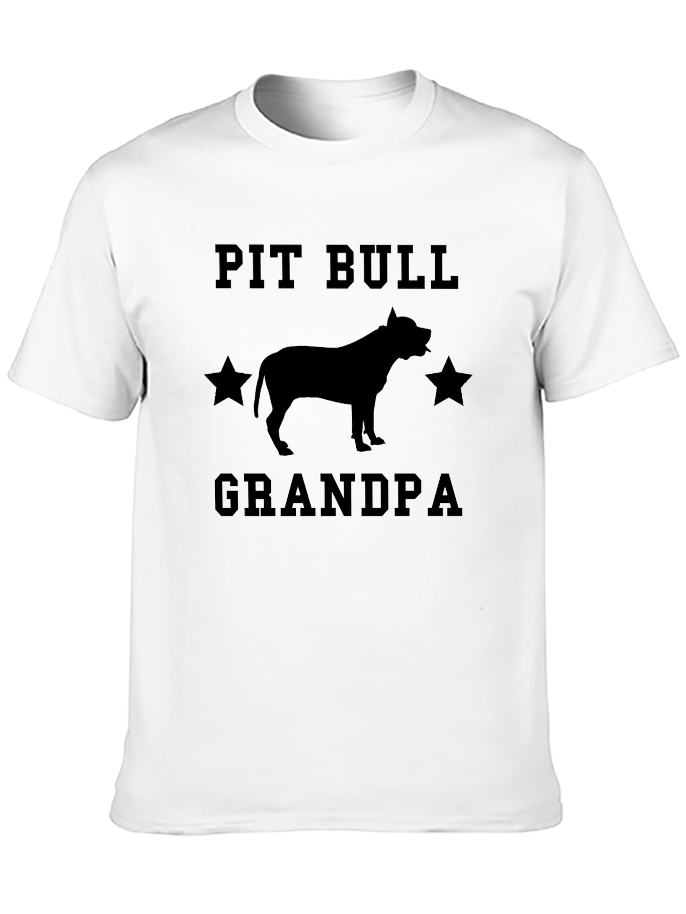Pit Bull Grandpa Graphic T-Shirt