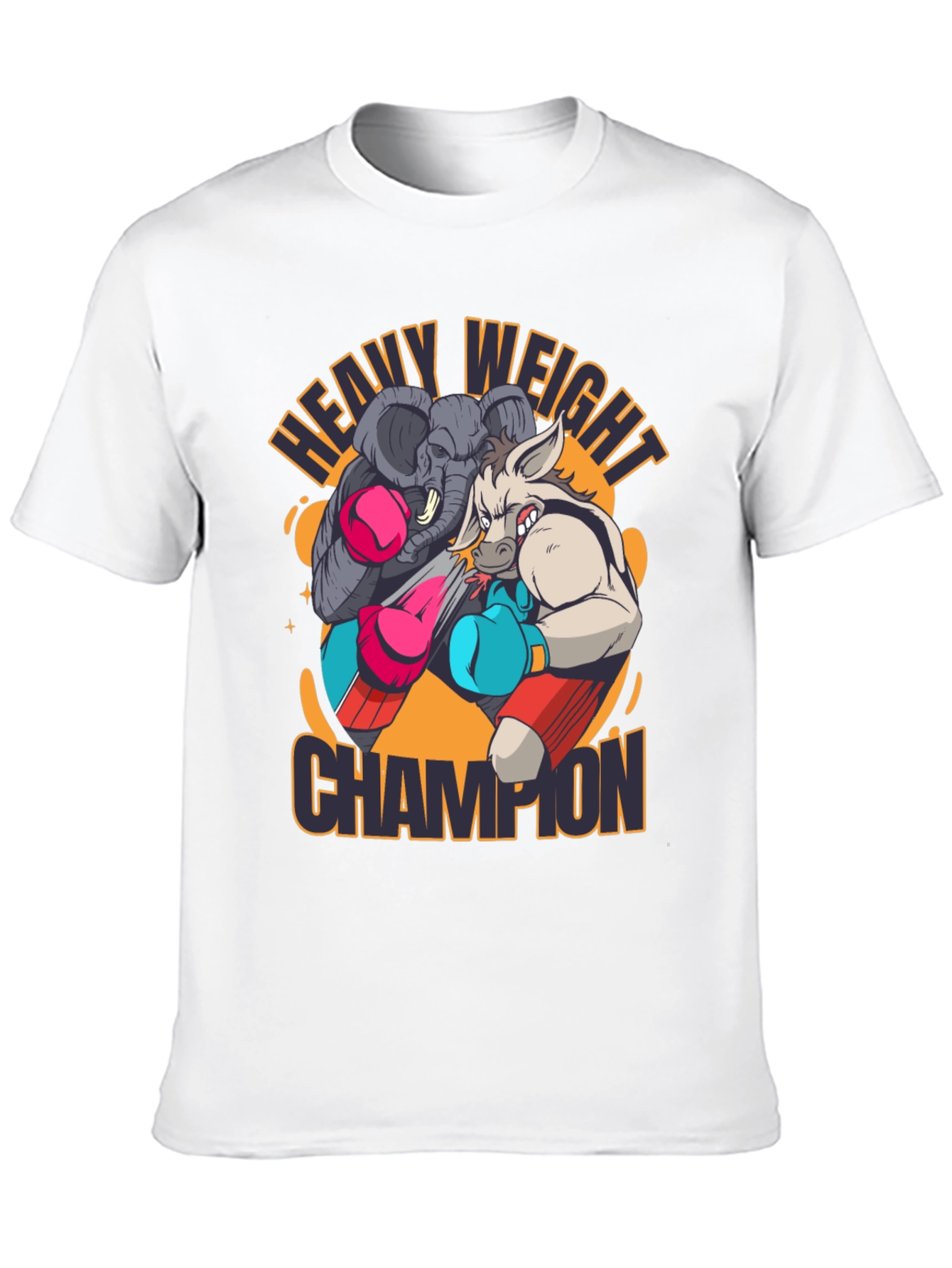 Heavy Weight Champion T-Shirt: Elephant vs Donkey Boxing