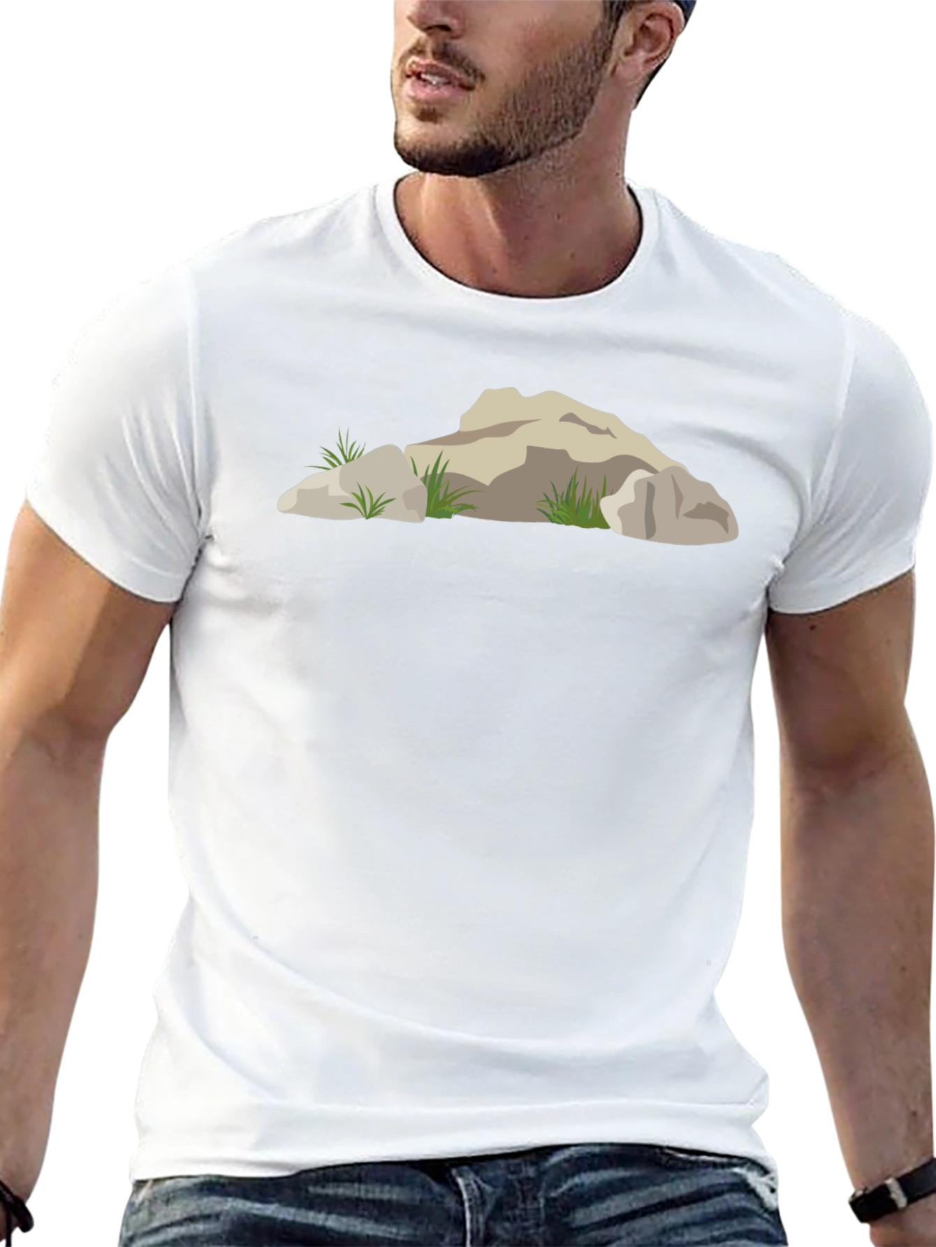 Nature Rock Graphic T-Shirt - Modern Design