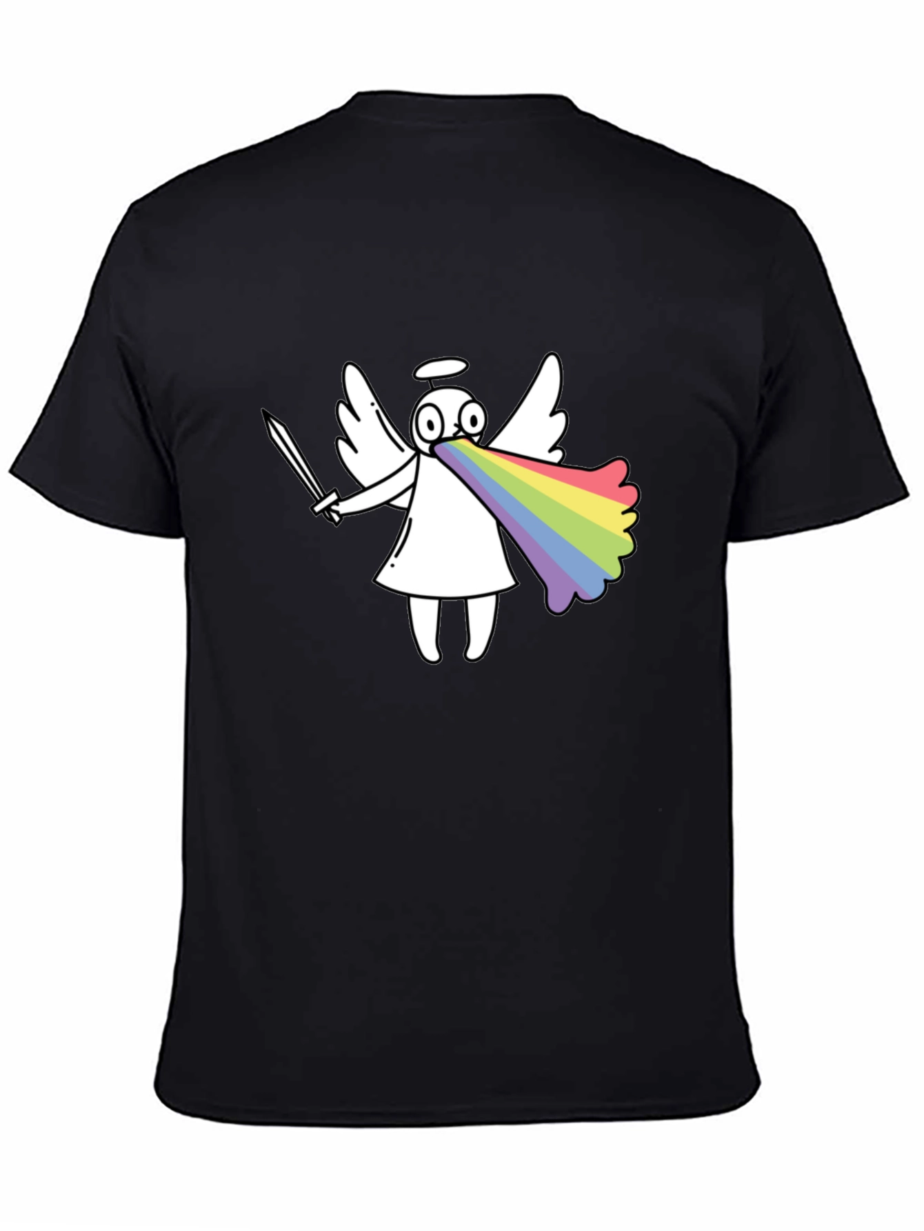 Rainbow Angel Graphic T-Shirt